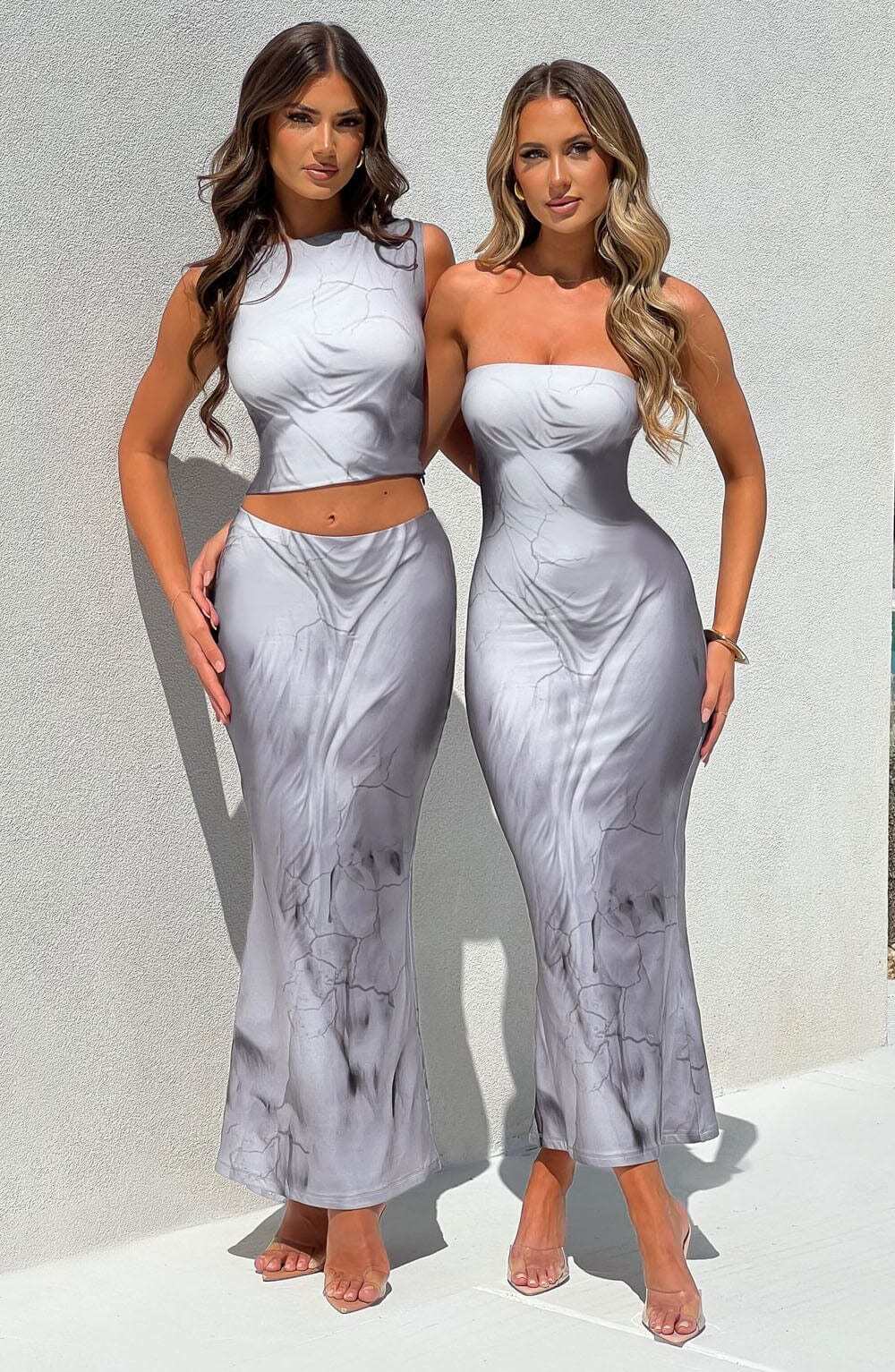 Charmayne Maxi Skirt - Grey Body Print - Image 7