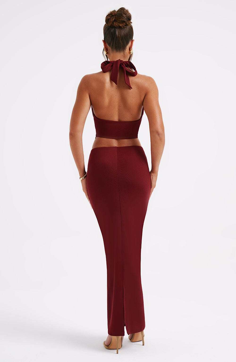 Chrishelle Maxi Skirt - Burgundy - Image 2