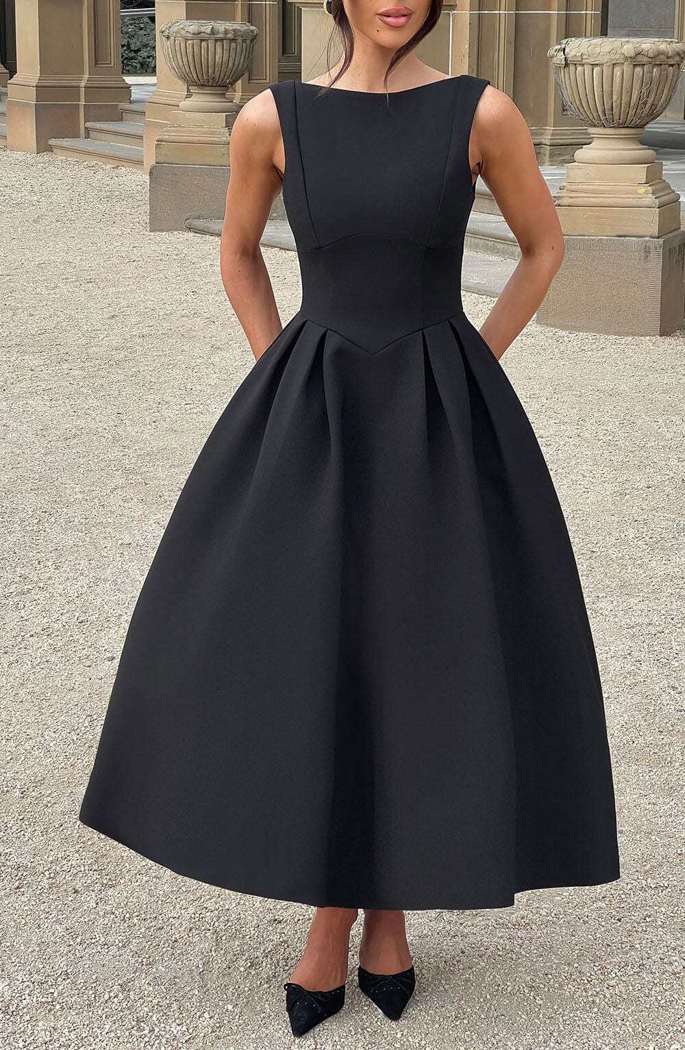 Clarabella Midi Dress - Black - Image 3
