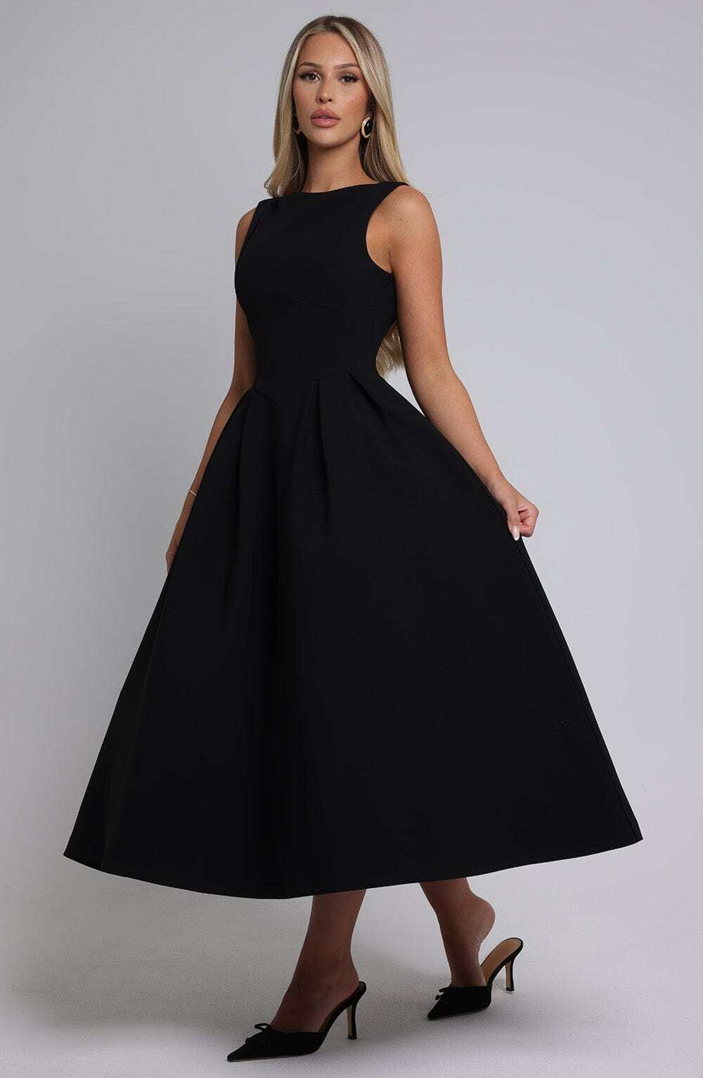 Clarabella Midi Dress - Black - Image 5