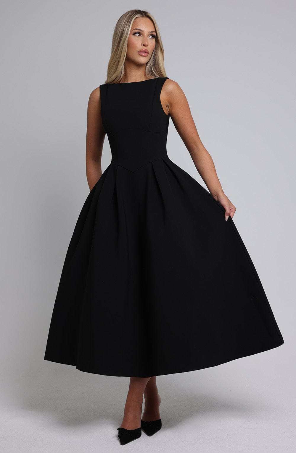 Clarabella Midi Dress - Black - Image 6