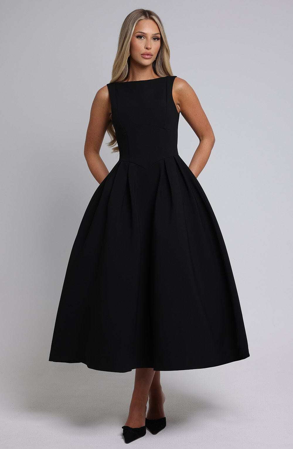 Clarabella Midi Dress - Black - Image 9