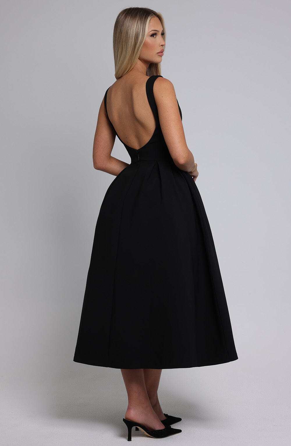Clarabella Midi Dress - Black - Image 8