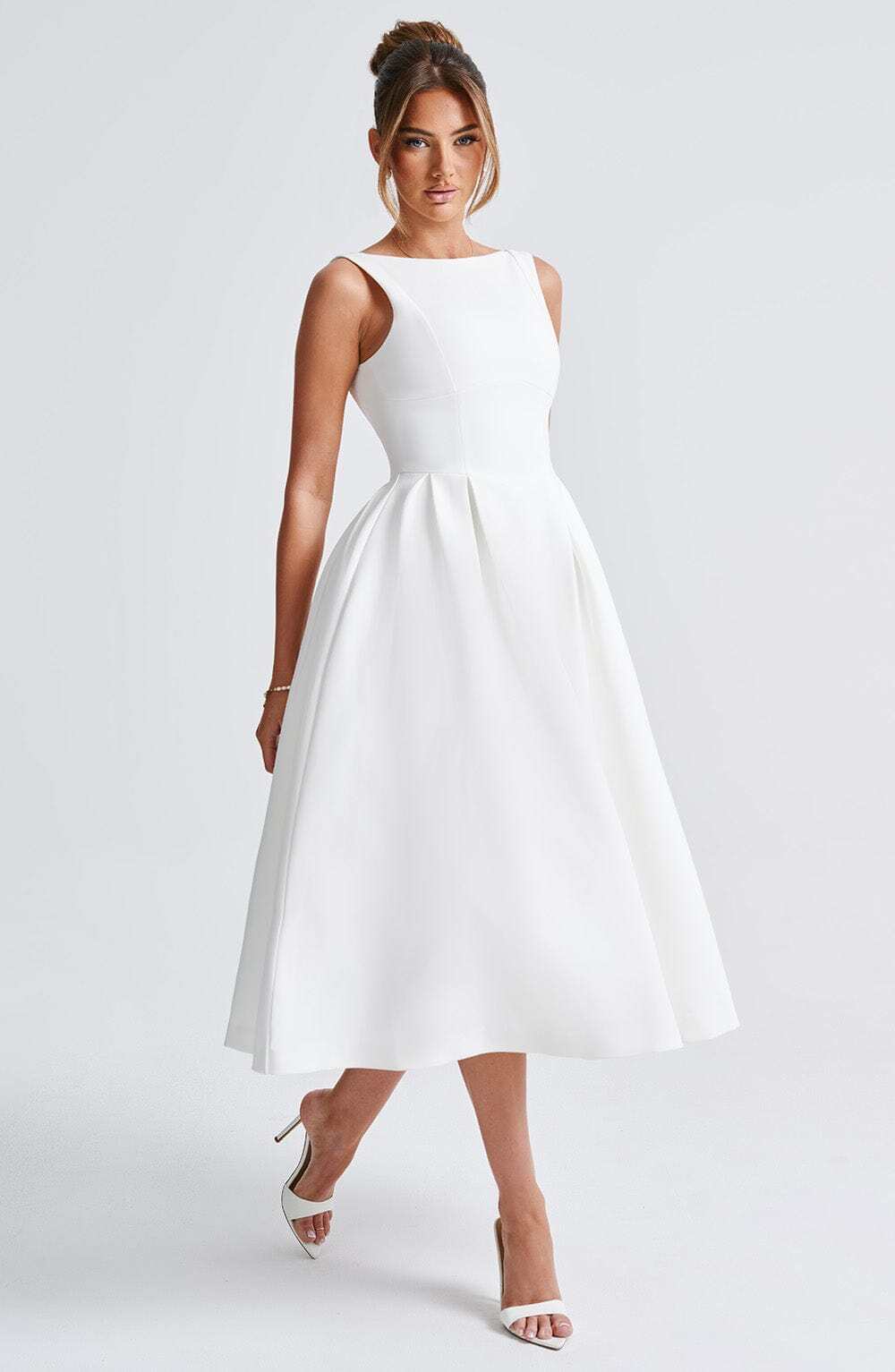 Clarabella Midi Dress - Ivory - Image 12