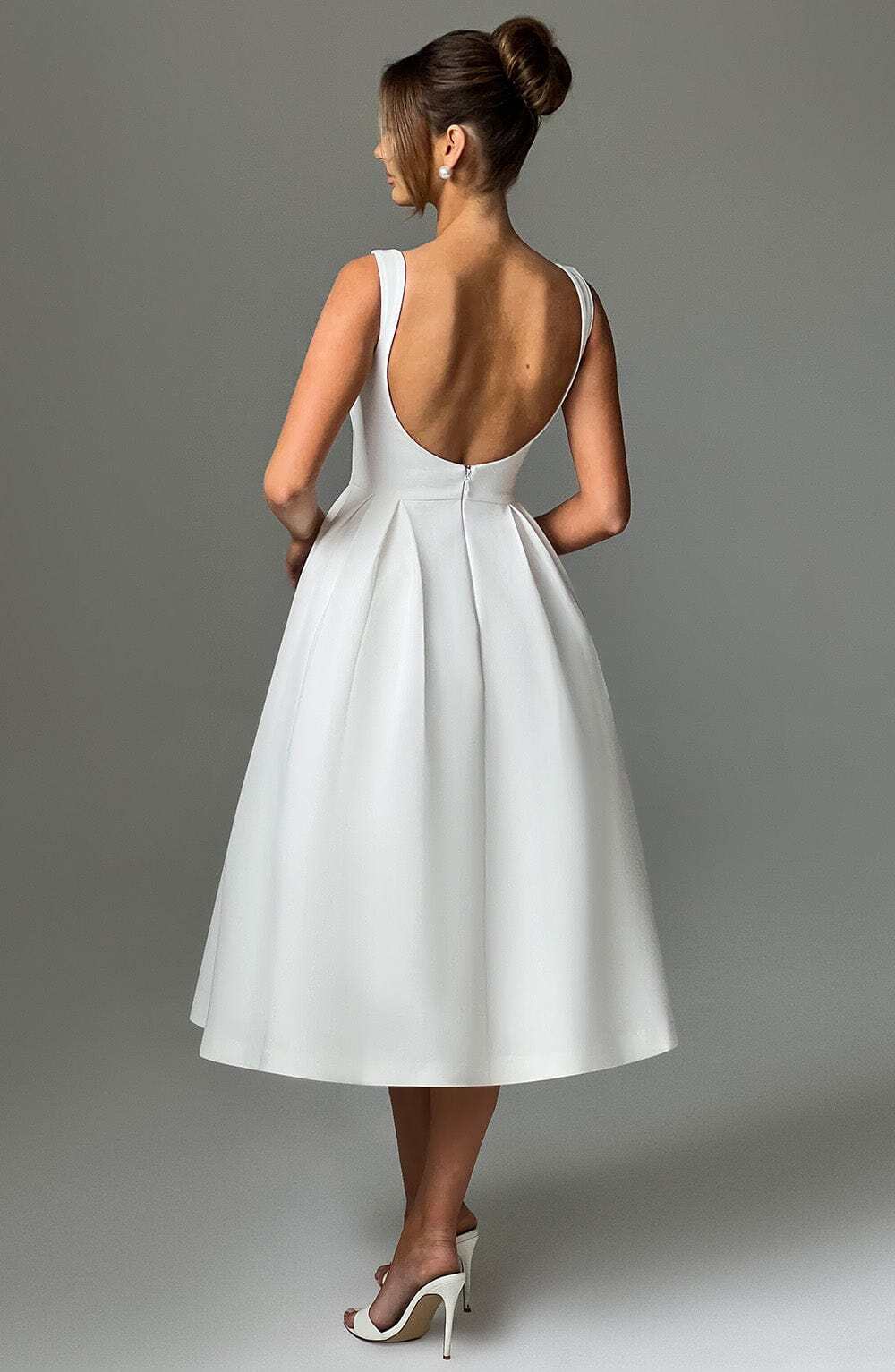 Clarabella Midi Dress - Ivory - Image 5