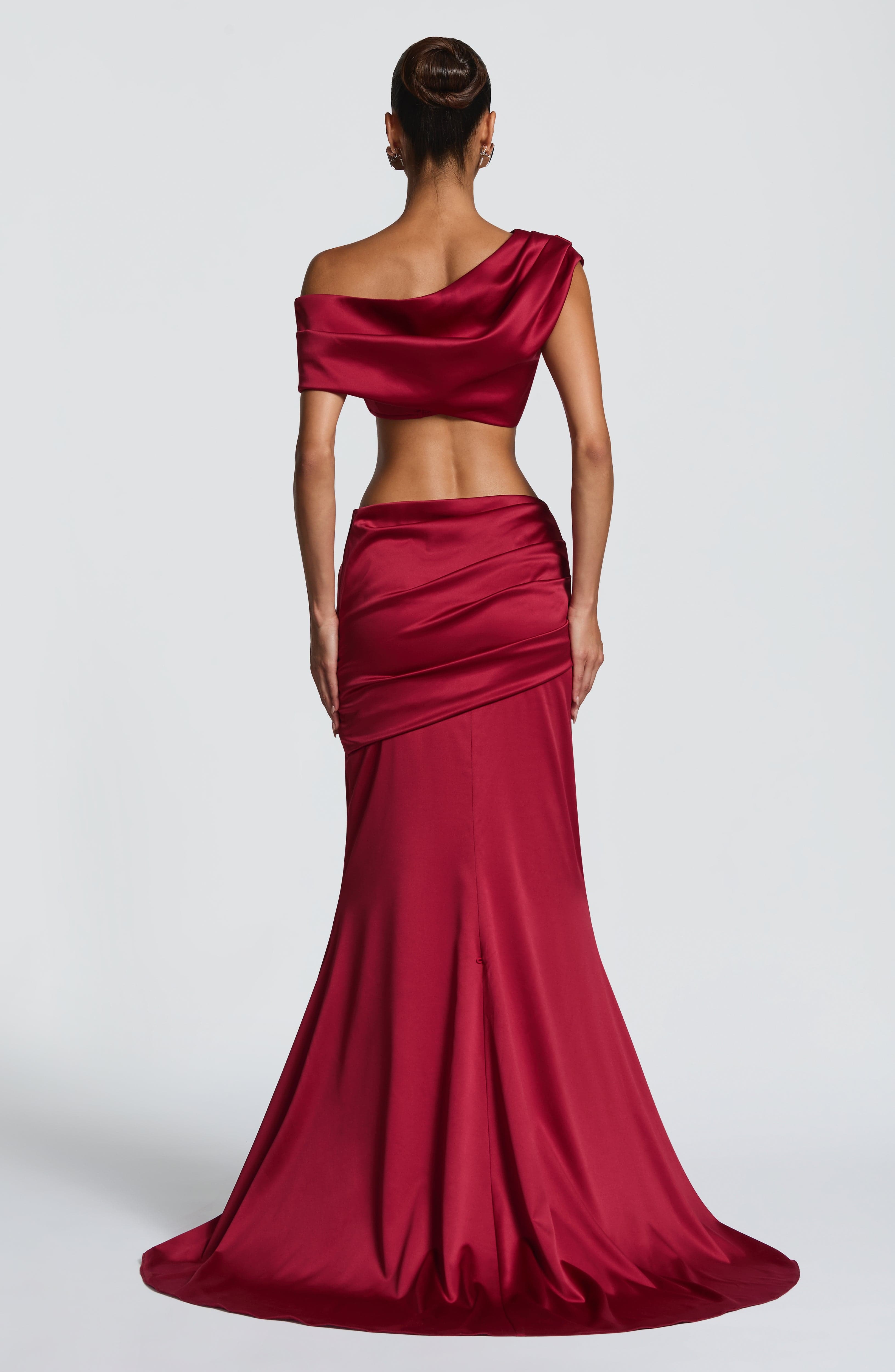 Claudette Maxi Skirt - Burgundy - Image 4