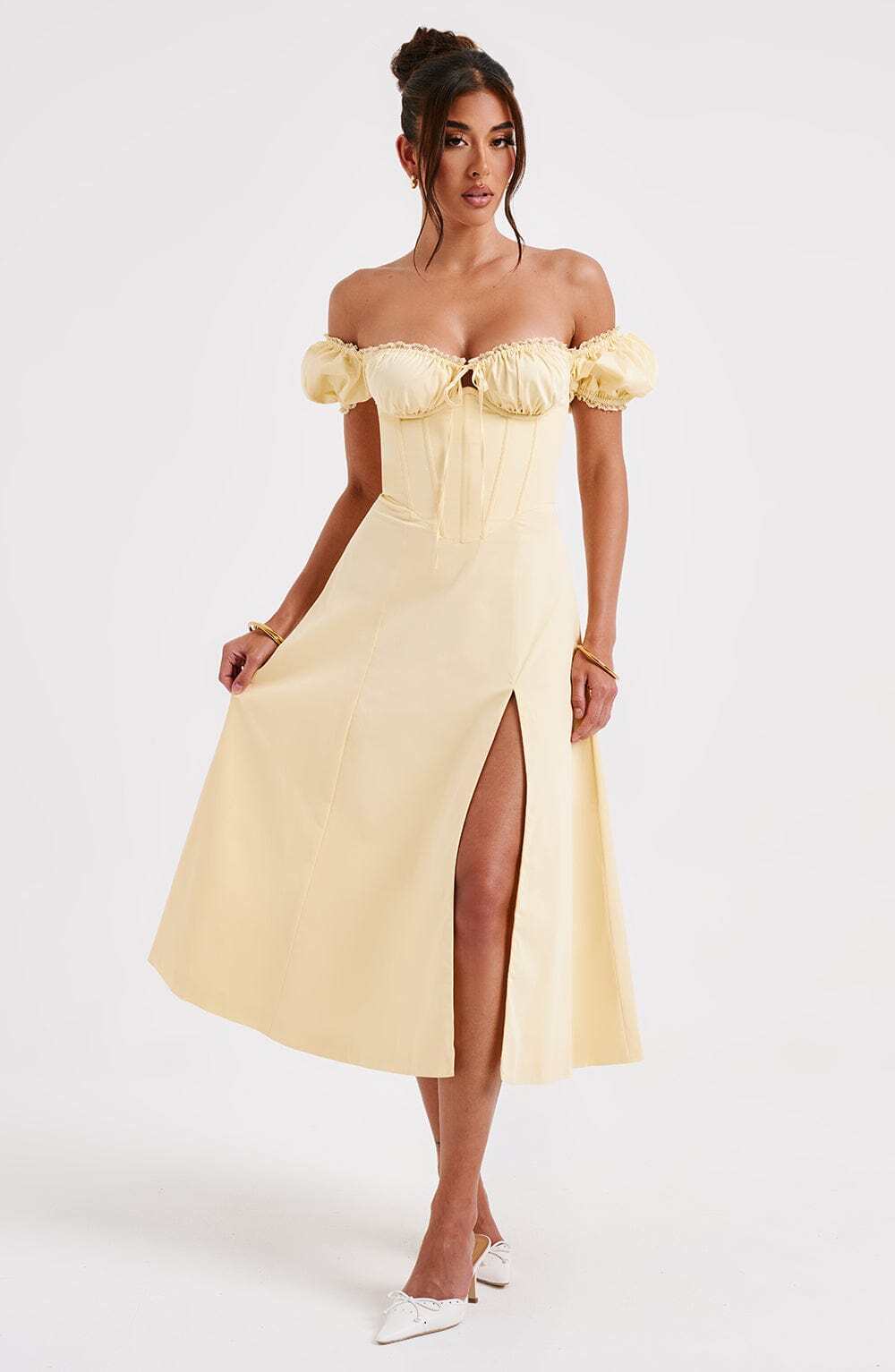 Courtney Midi Dress - Lemon - Image 12