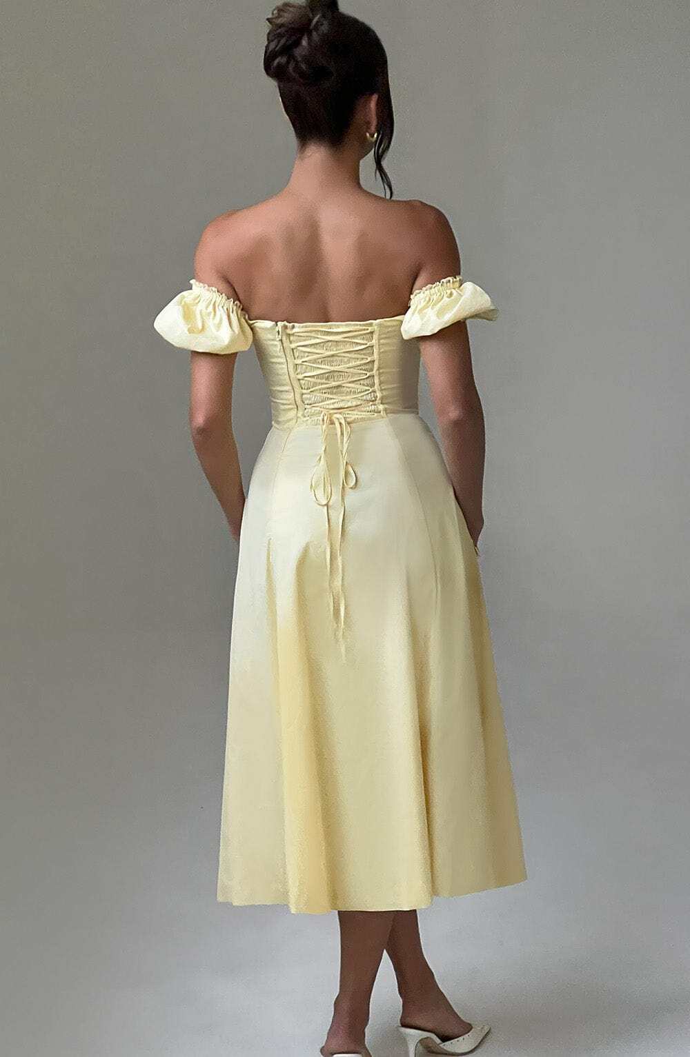 Courtney Midi Dress - Lemon - Image 6
