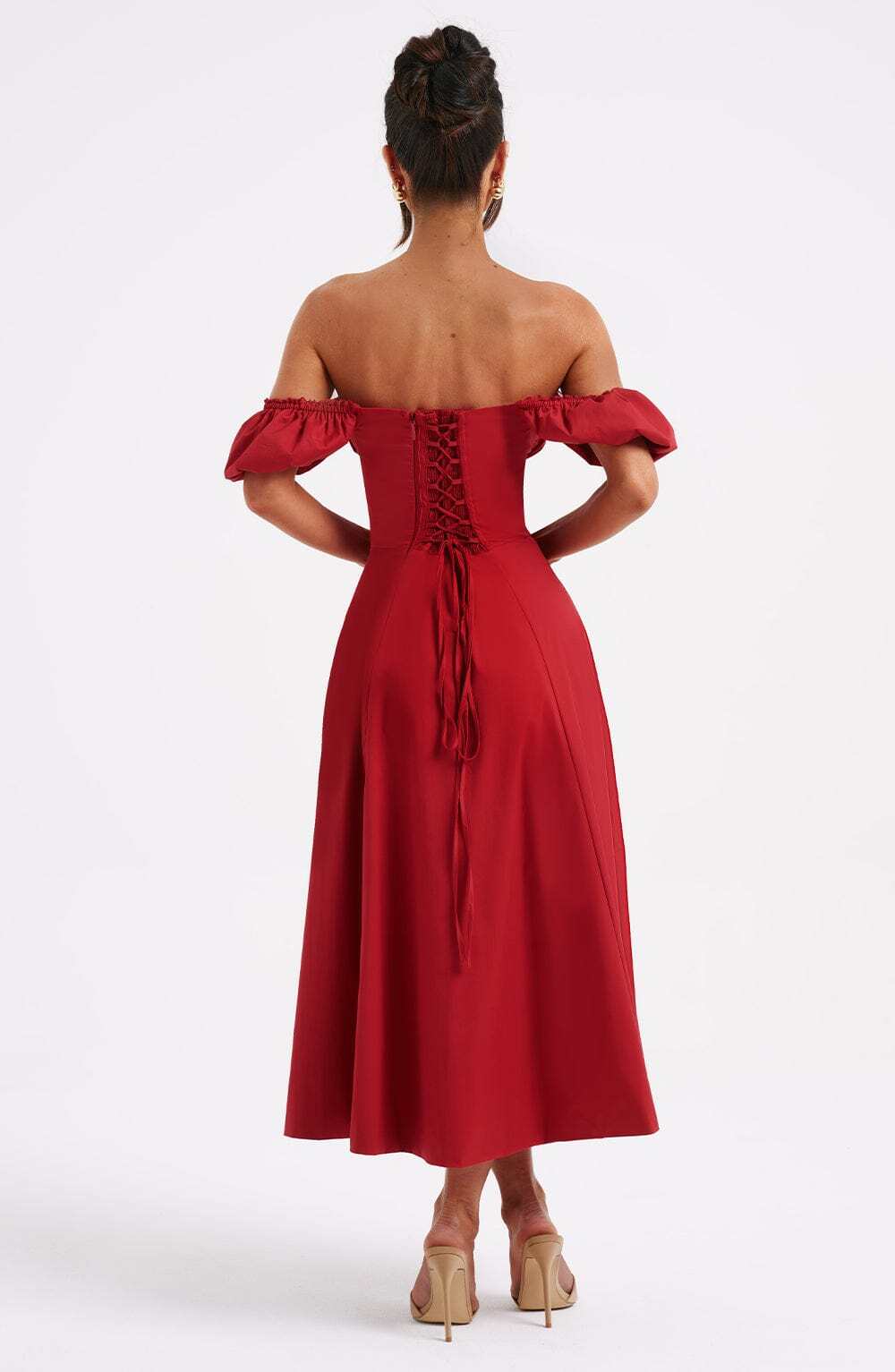 Courtney Midi Dress - Red - Image 2