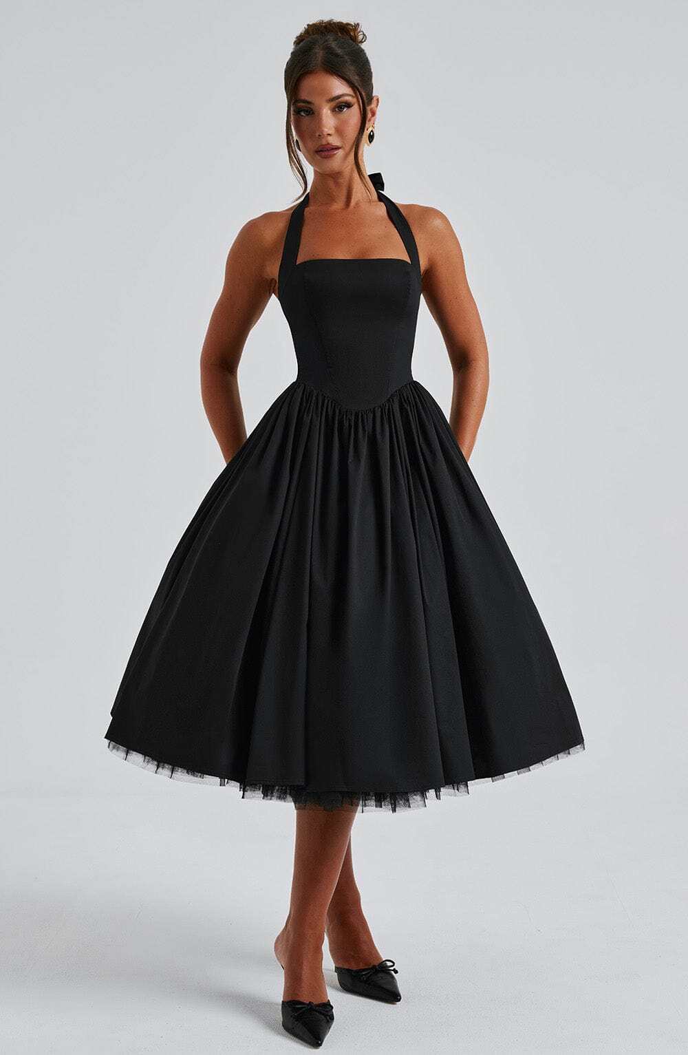 Cressida Midi Dress - Black - Image 4