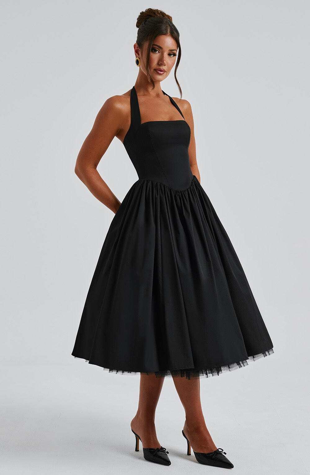 Cressida Midi Dress - Black - Image 6