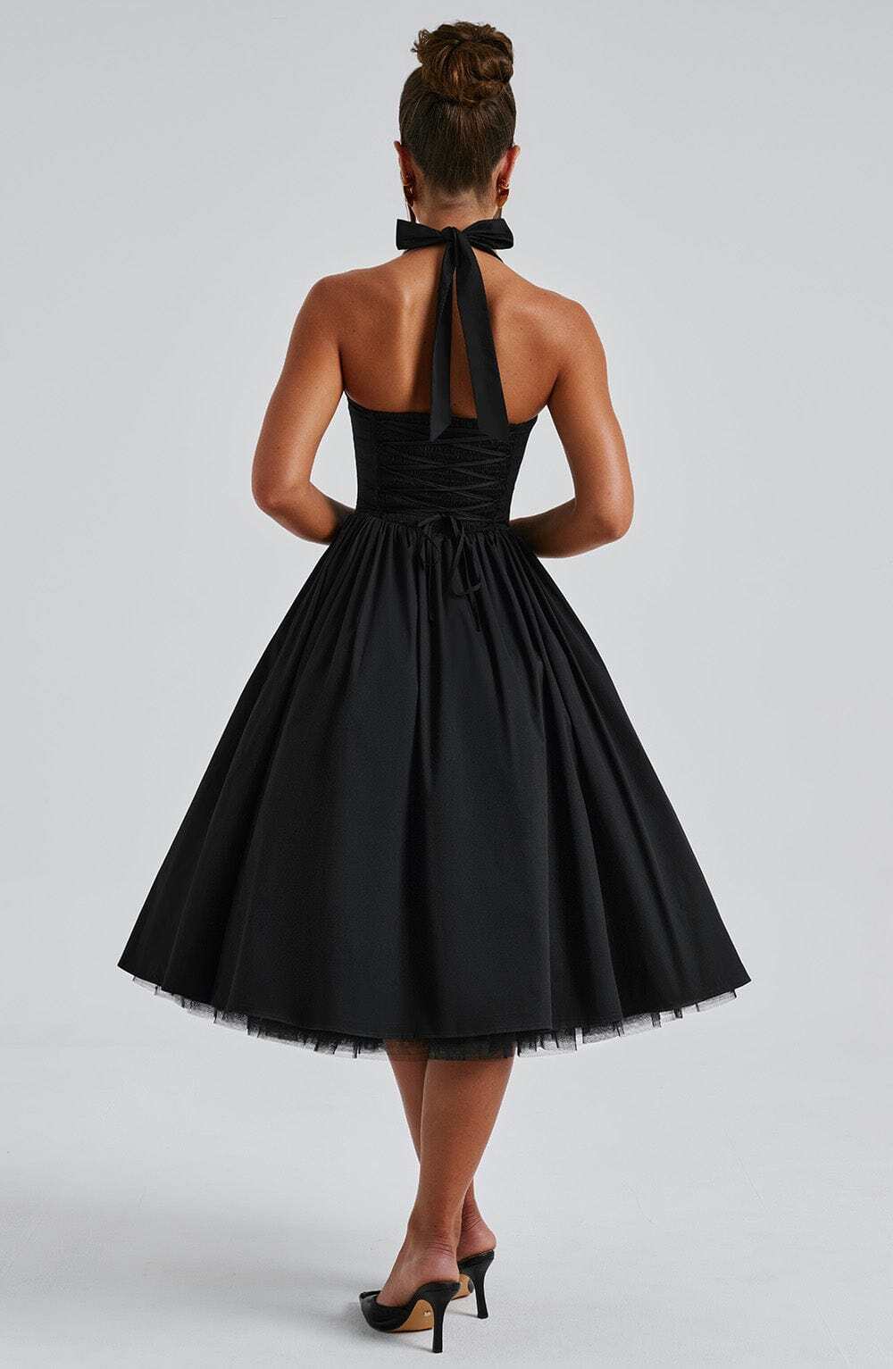 Cressida Midi Dress - Black - Image 8