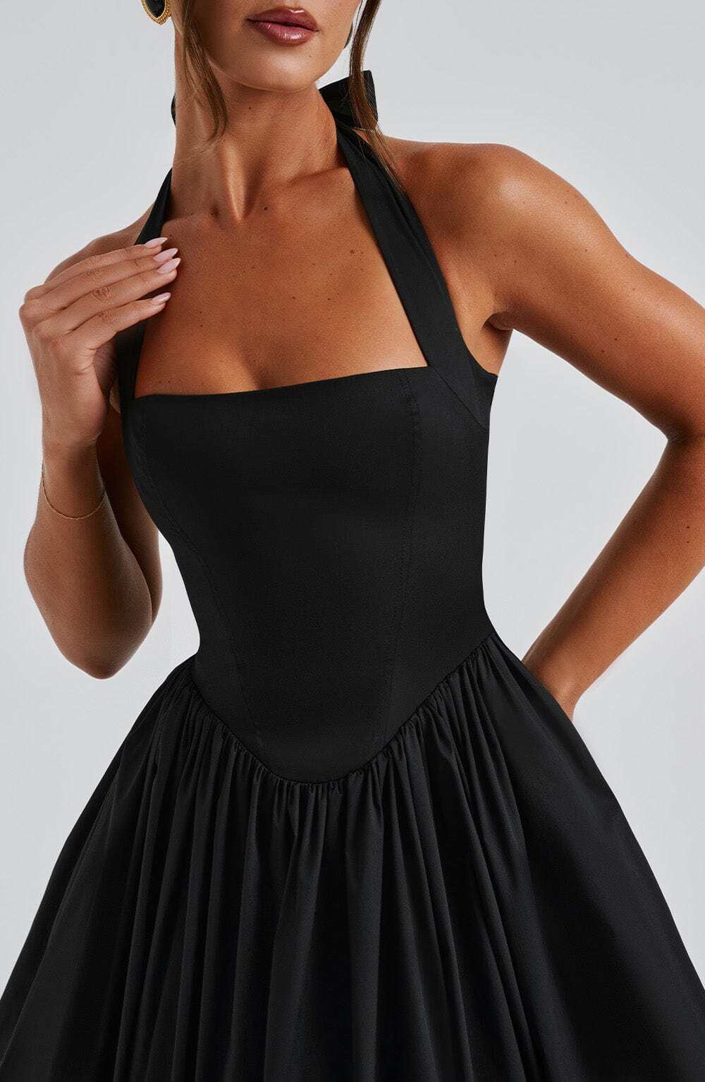 Cressida Midi Dress - Black - Image 5