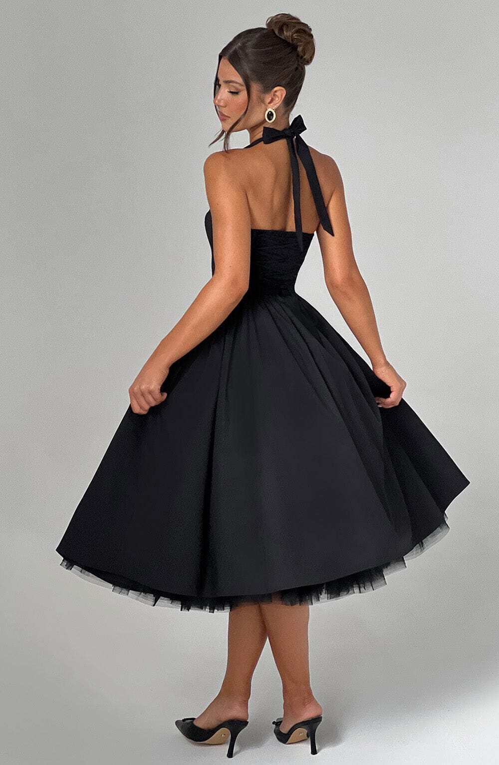 Cressida Midi Dress - Black - Image 11