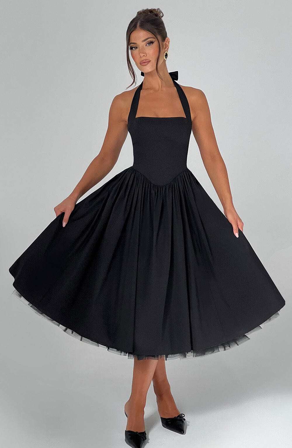 Cressida Midi Dress - Black - Image 3