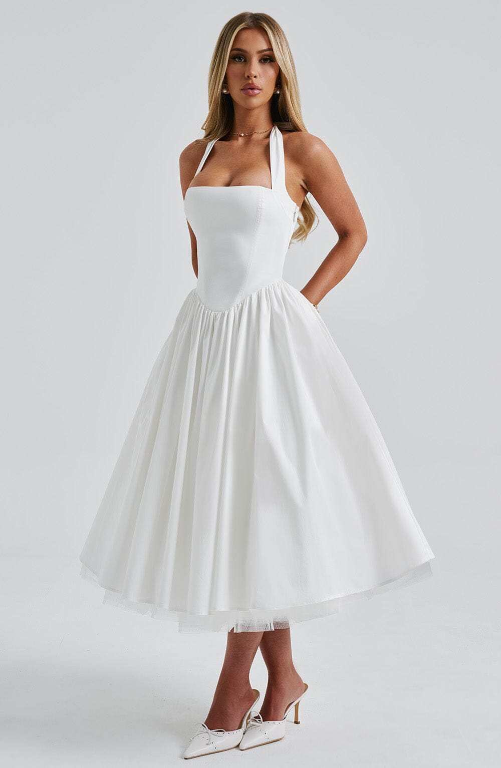 Cressida Midi Dress - Ivory - Image 7