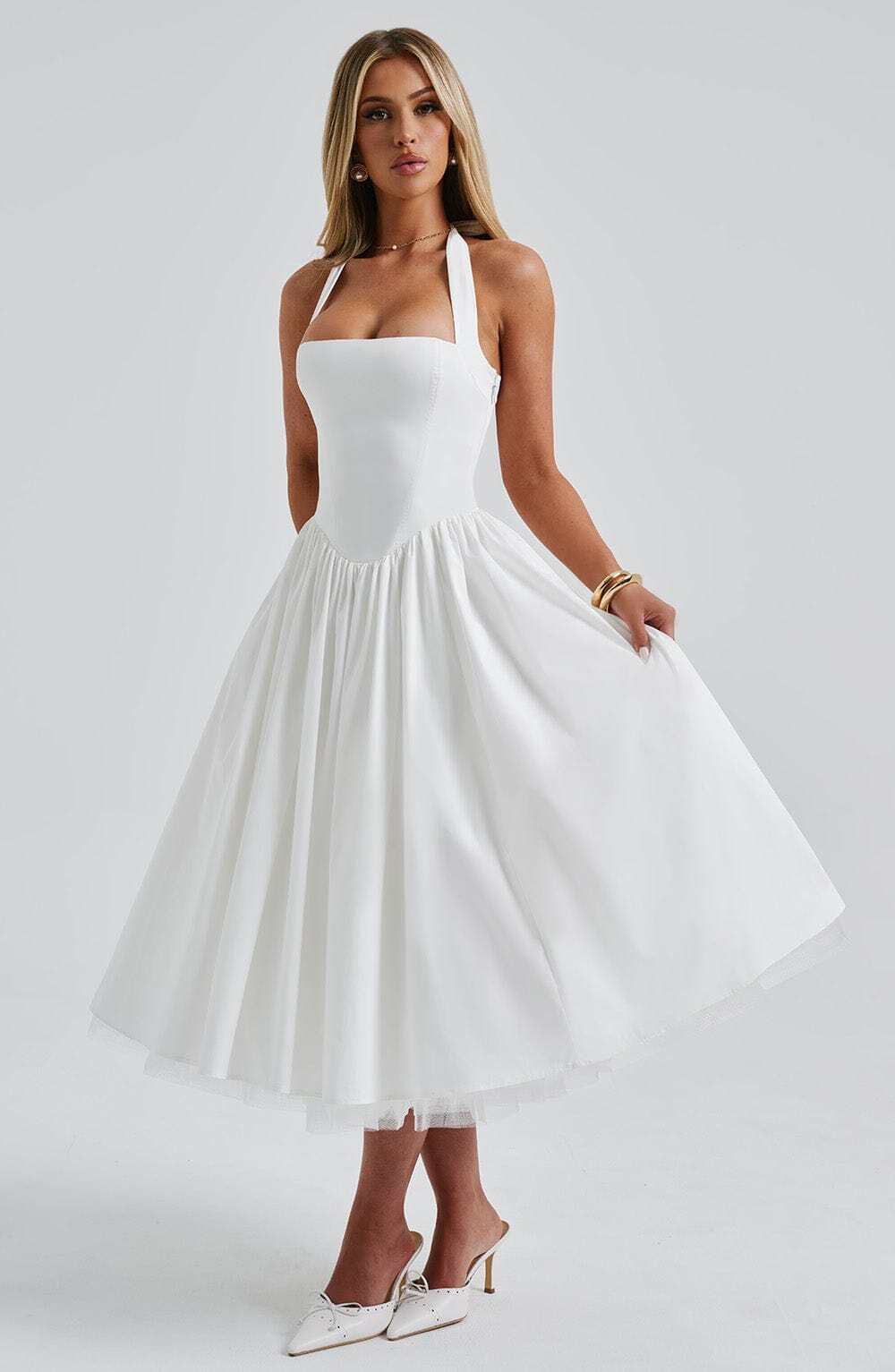 Cressida Midi Dress - Ivory - Image 8