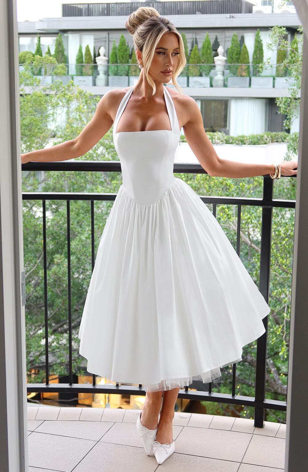 Cressida Midi Dress - Ivory - Image 3