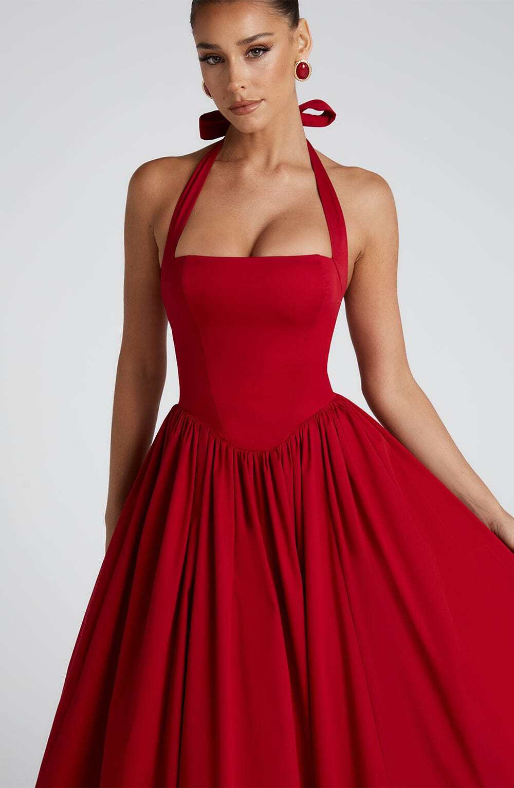 Cressida Midi Dress - Red - Image 8