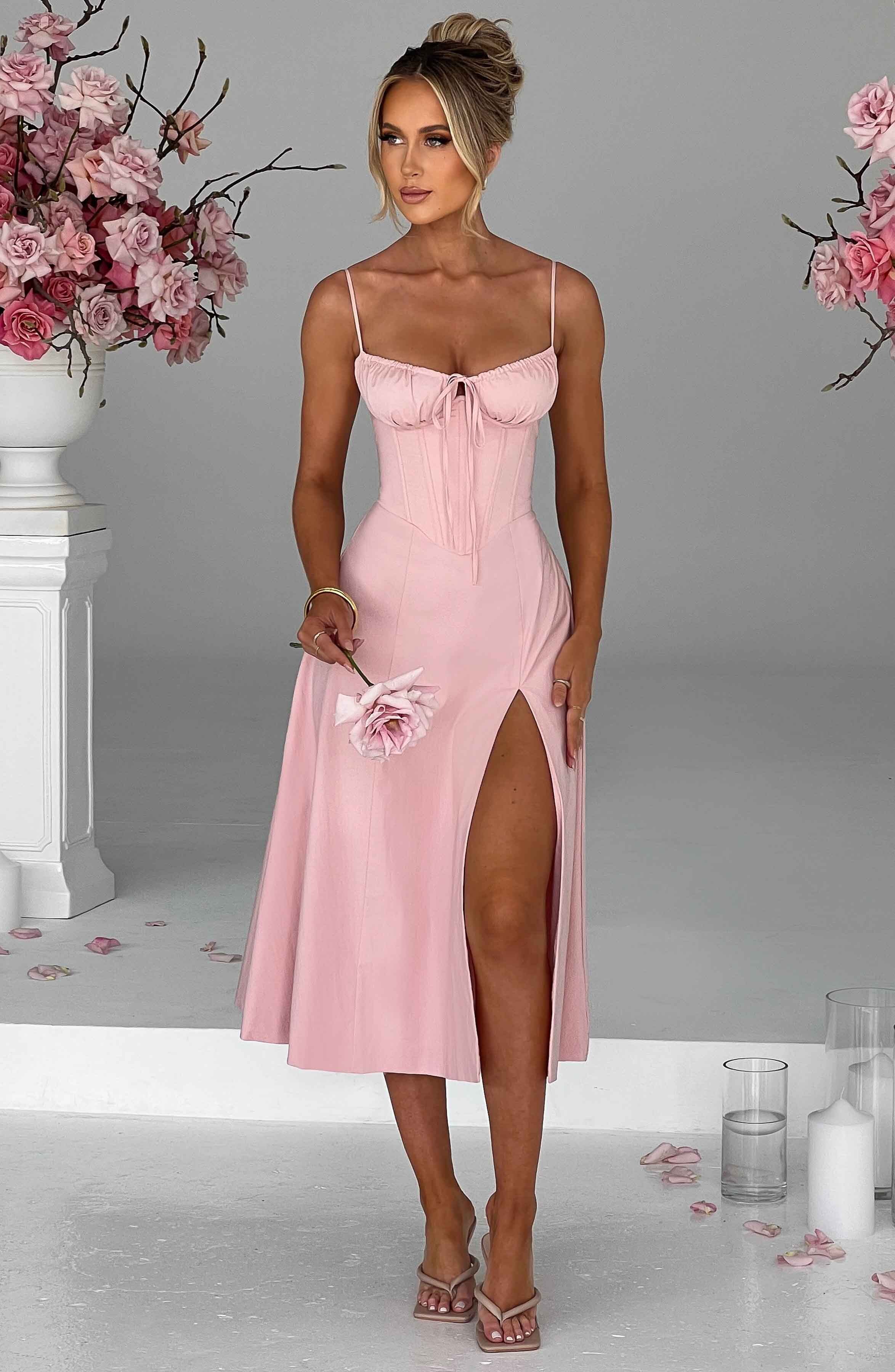 Deanna Midi Dress - Blush - Image 3