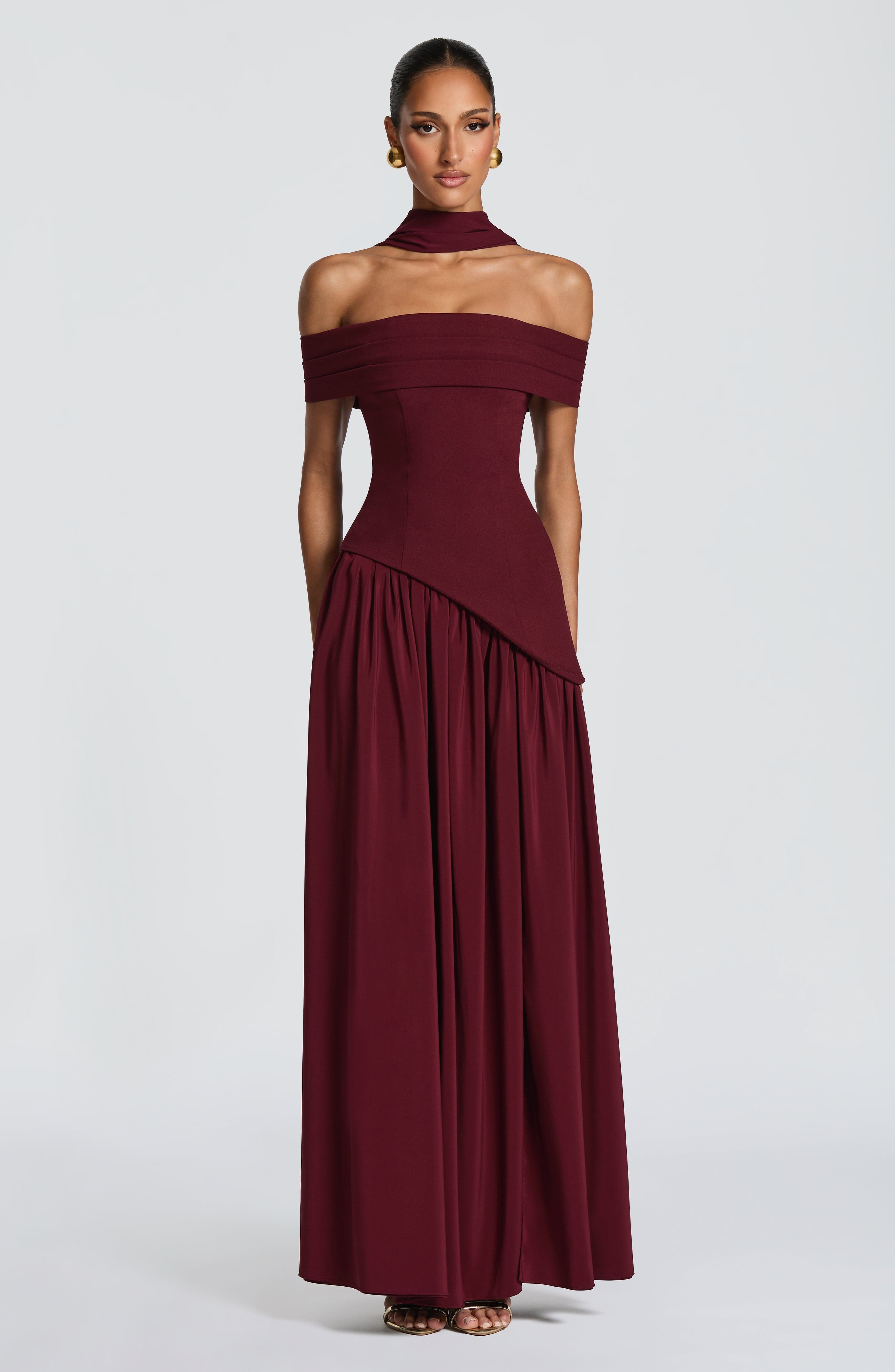 Delilah Maxi Dress - Cherry Lacquer - Image 5