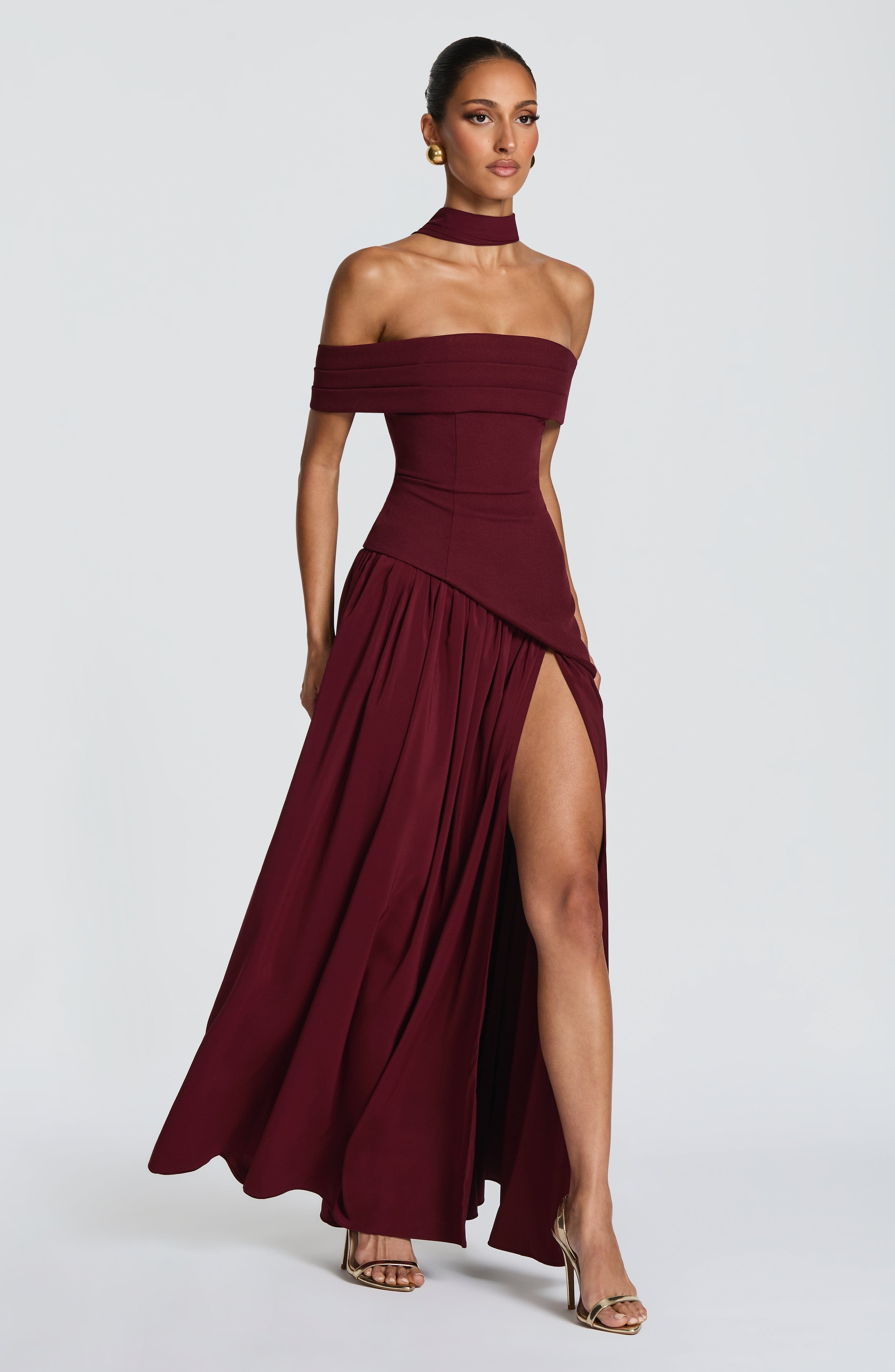 Delilah Maxi Dress - Cherry Lacquer - Image 4
