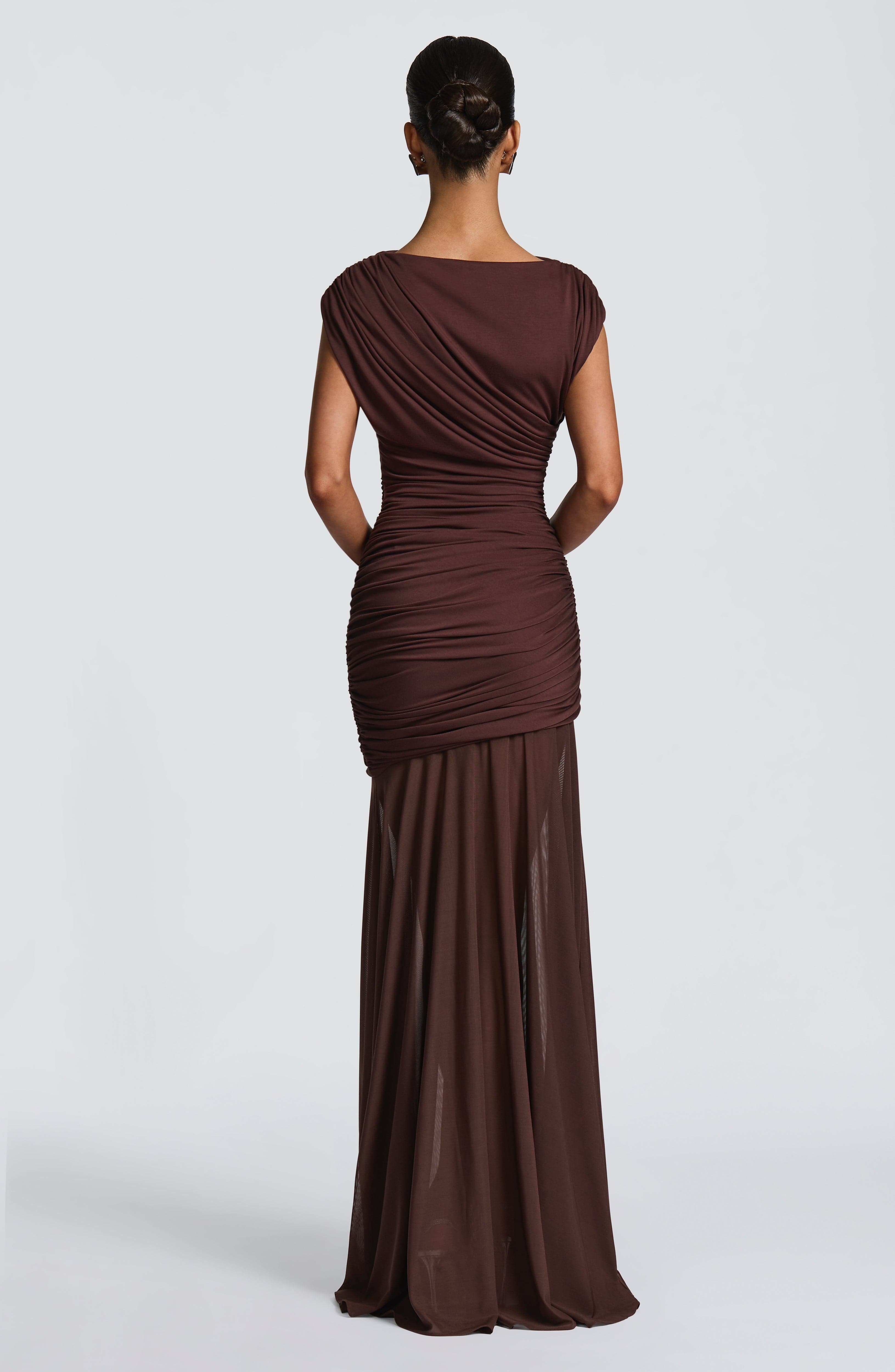 Demelza Maxi Dress - Plum Brown - Image 4