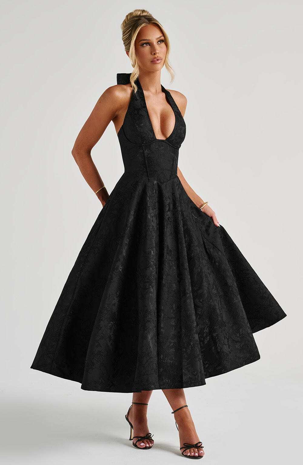 Effie Midi Dress - Black - Image 4