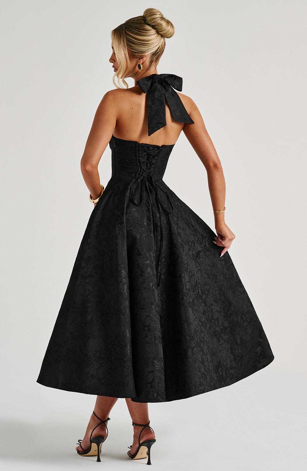 Effie Midi Dress - Black - Image 7