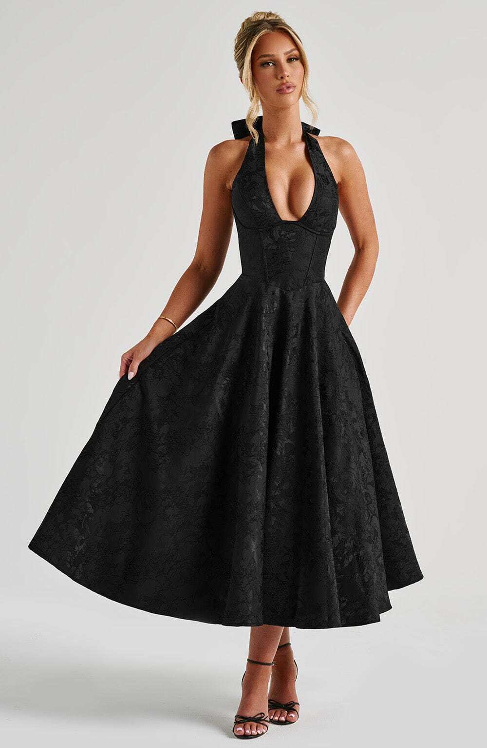 Effie Midi Dress - Black - Image 9