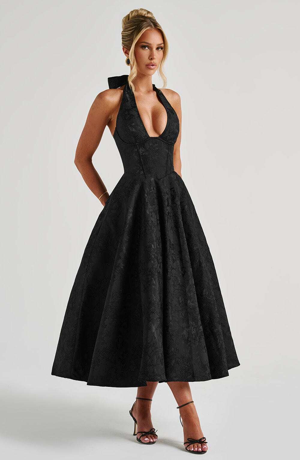 Effie Midi Dress - Black - Image 8