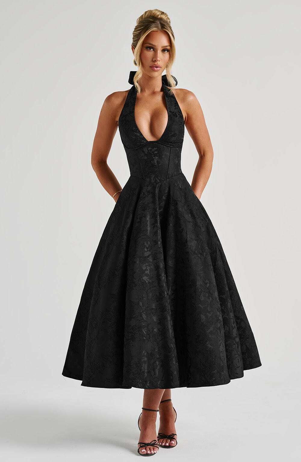 Effie Midi Dress - Black - Image 6