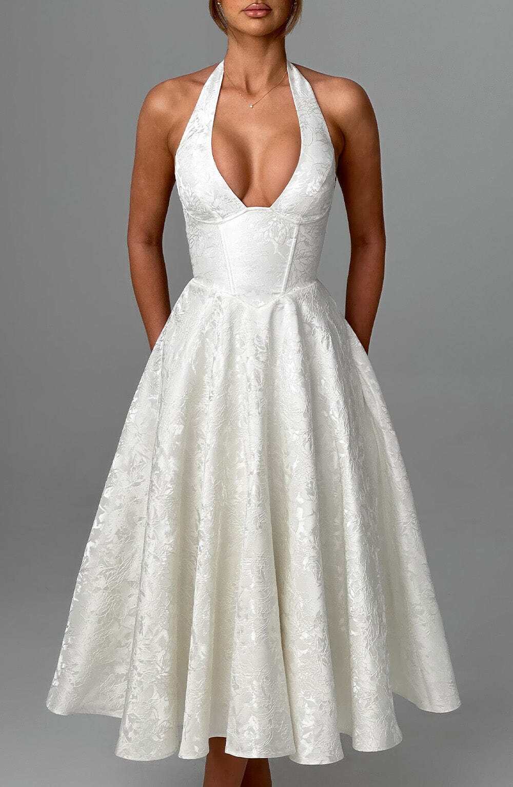 Effie Midi Dress - Ivory - Image 7