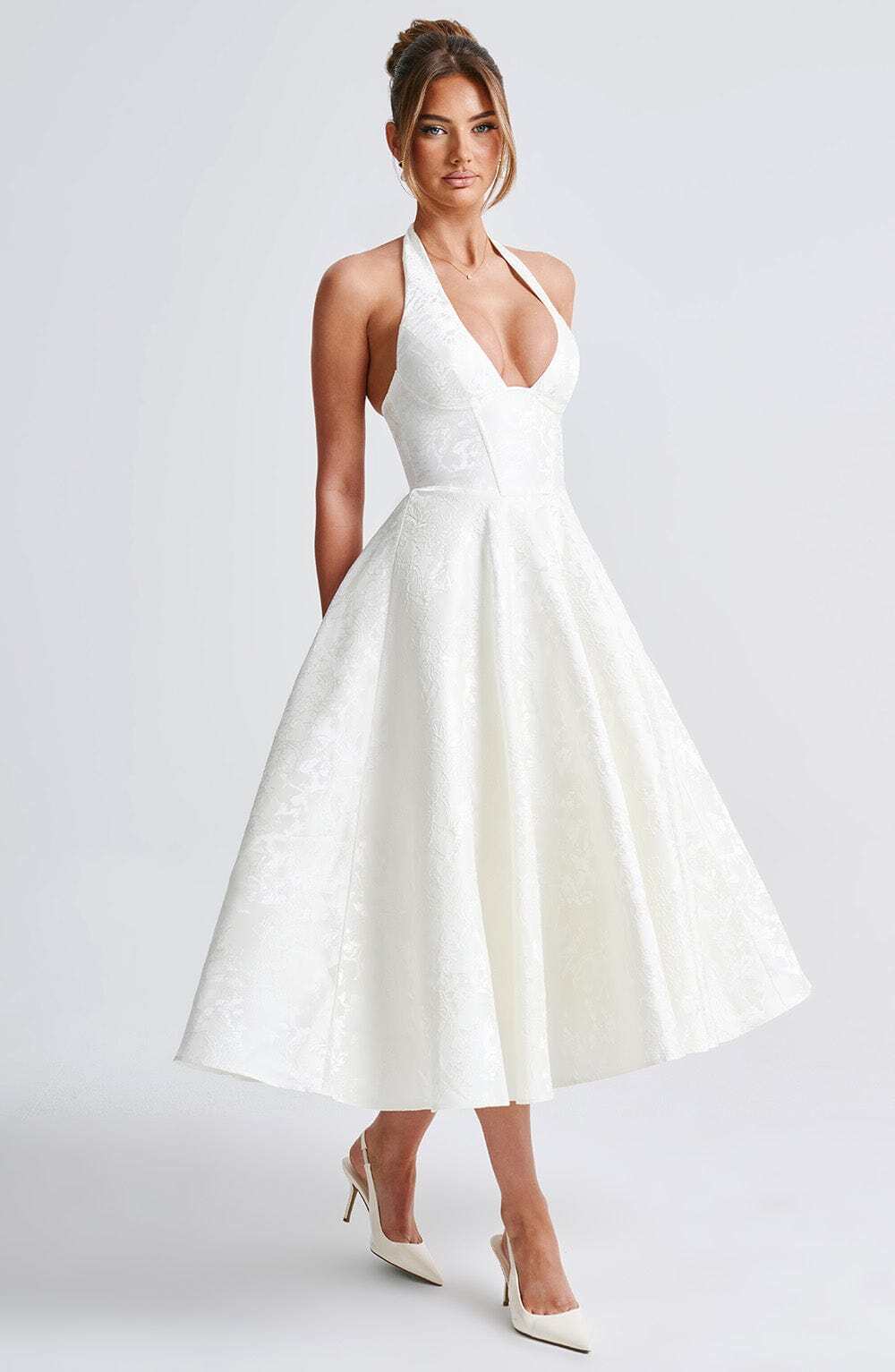 Effie Midi Dress - Ivory - Image 14