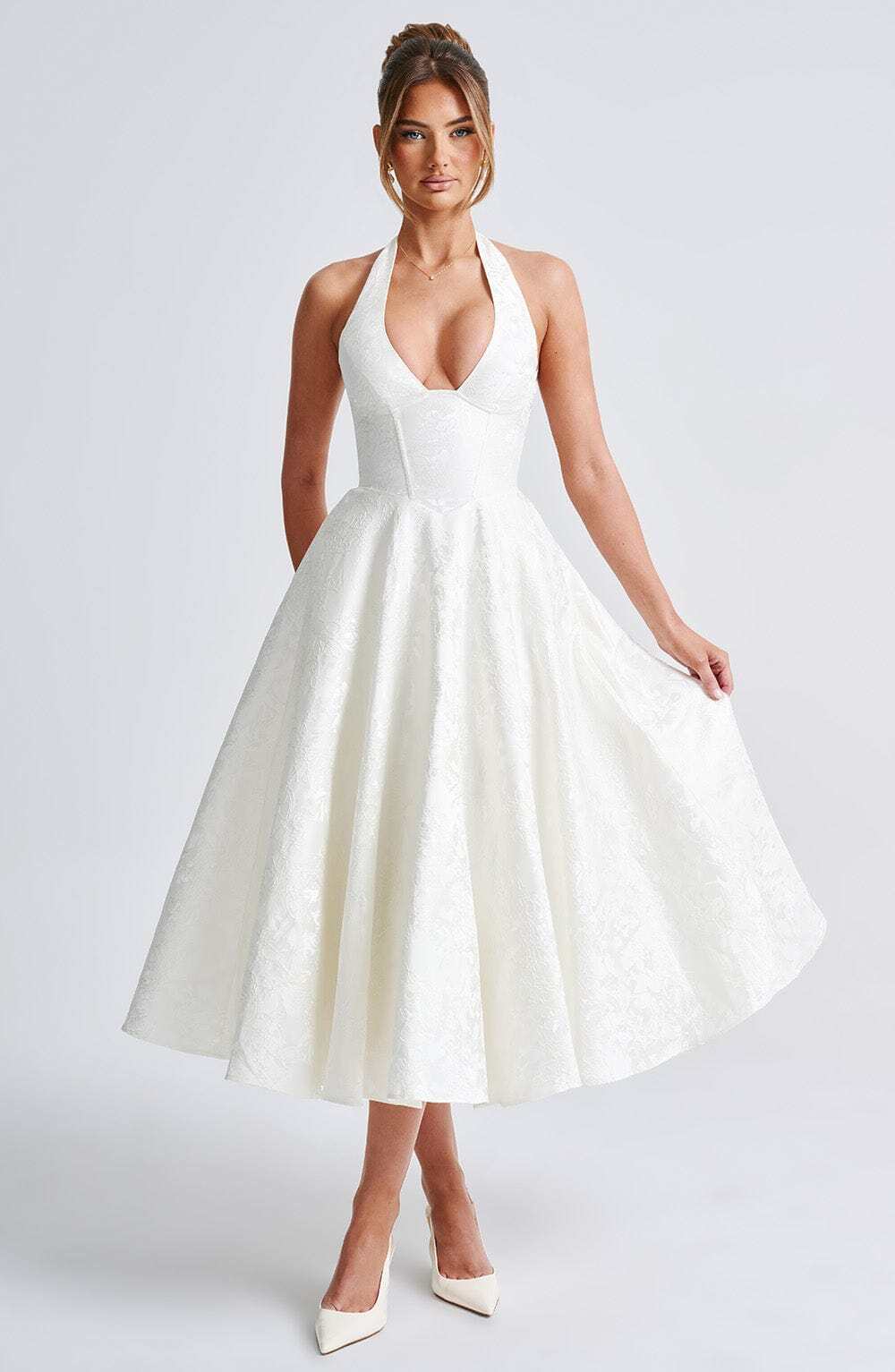 Effie Midi Dress - Ivory - Image 15