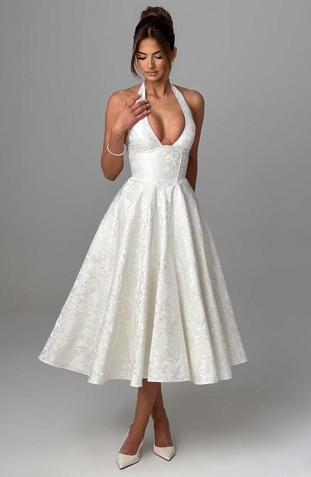 Effie Midi Dress - Ivory - Image 10