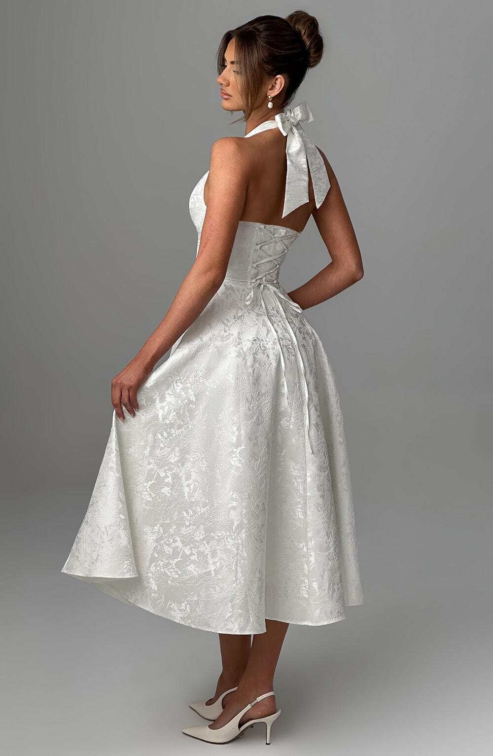Effie Midi Dress - Ivory - Image 12