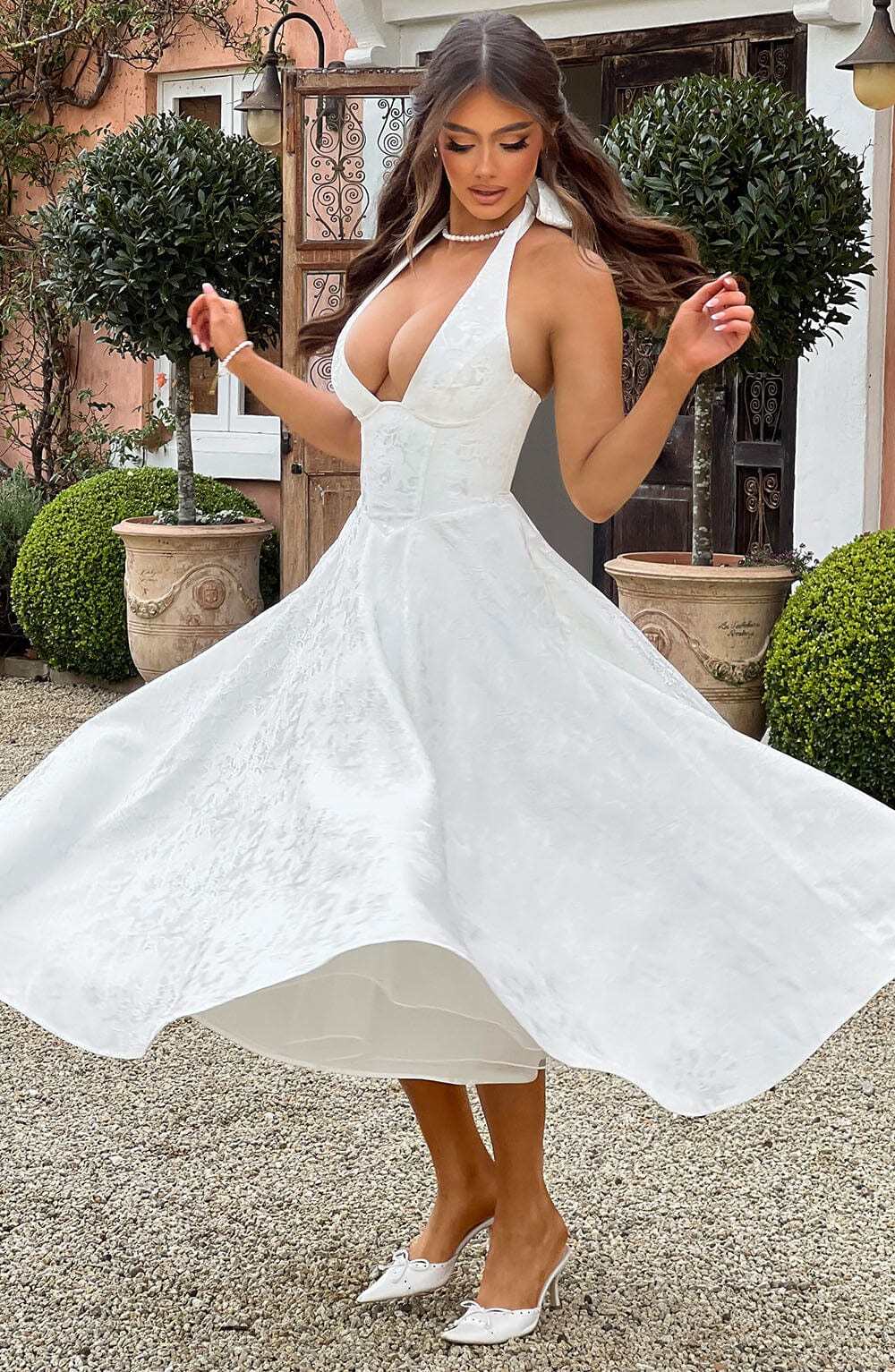 Effie Midi Dress - Ivory - Image 6