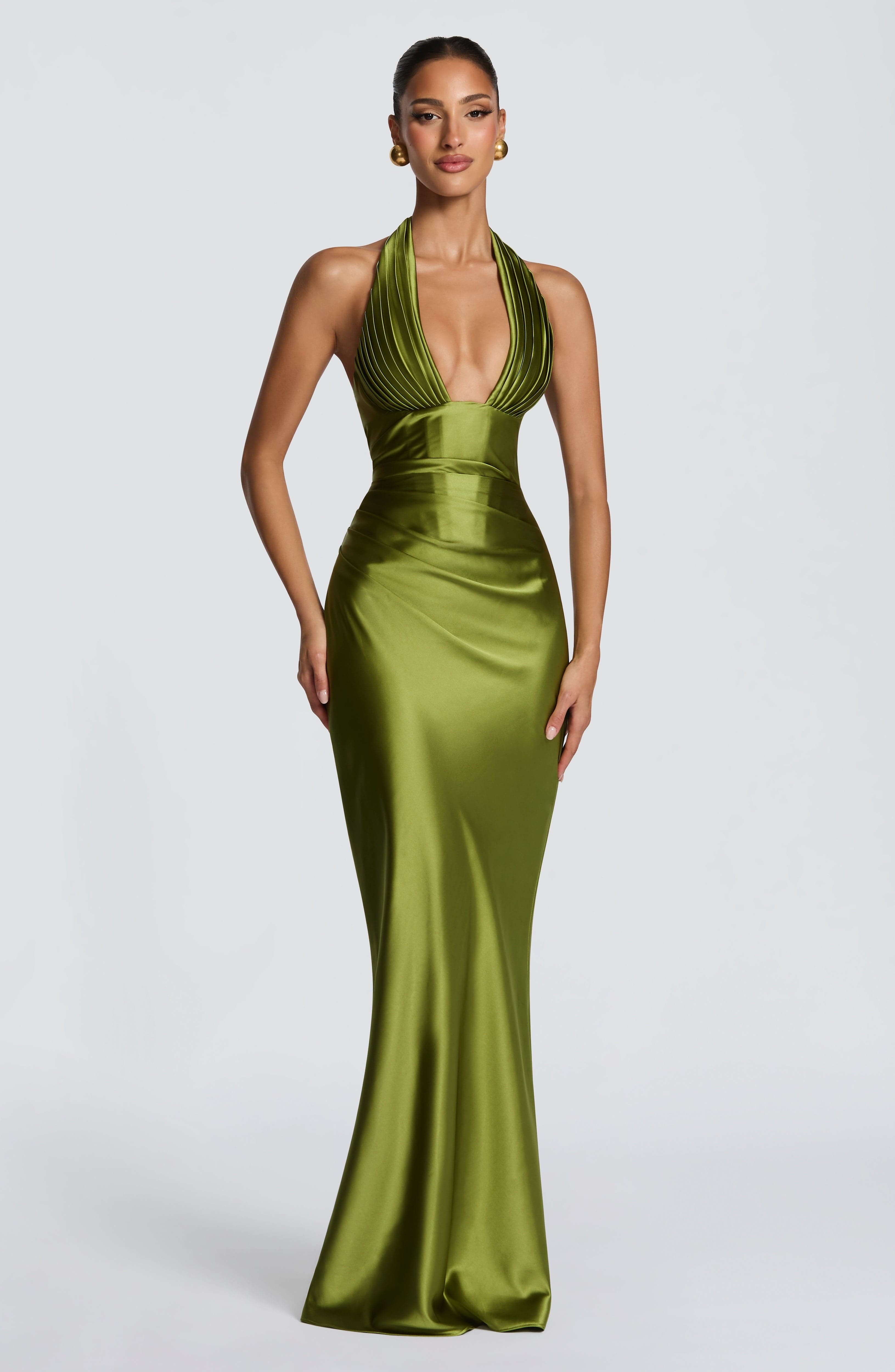 Elowen Maxi Dress - Olive - Image 5