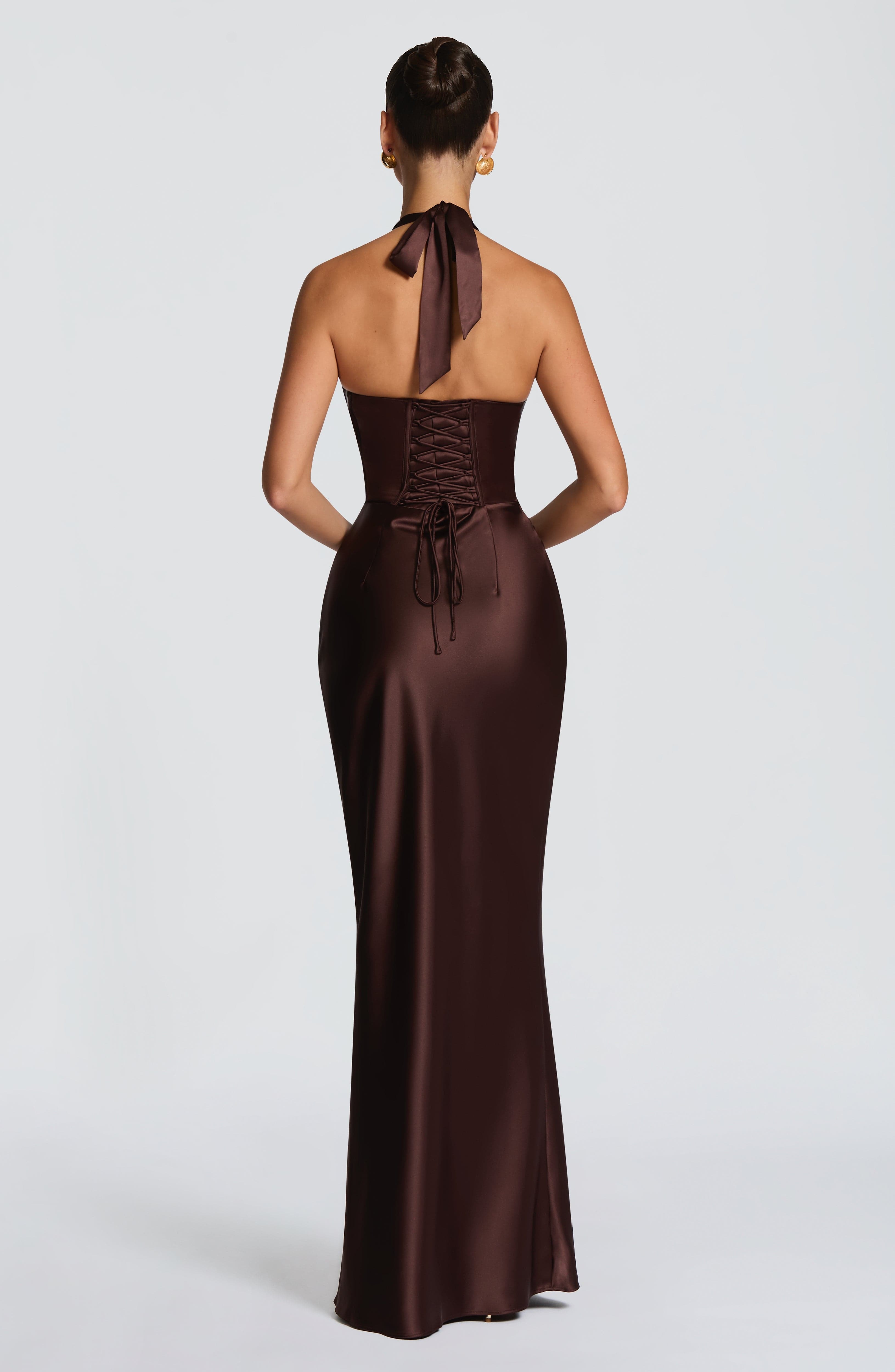 Elowen Maxi Dress - Plum Brown - Image 2