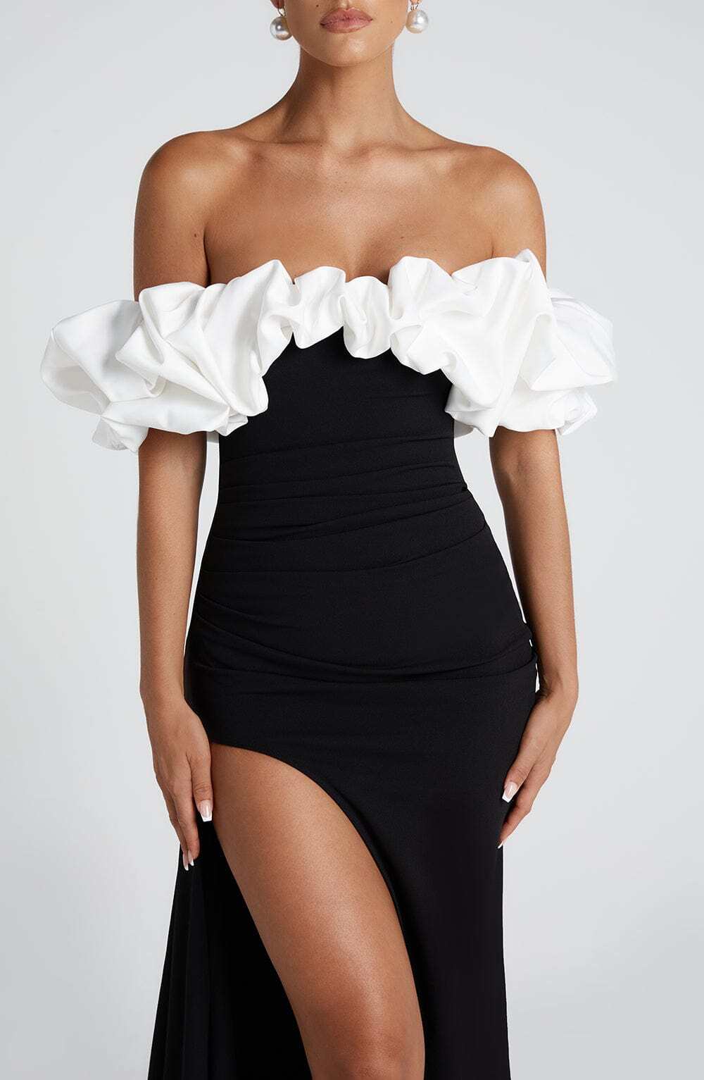 Elsie Maxi Dress - Black/White - Image 7
