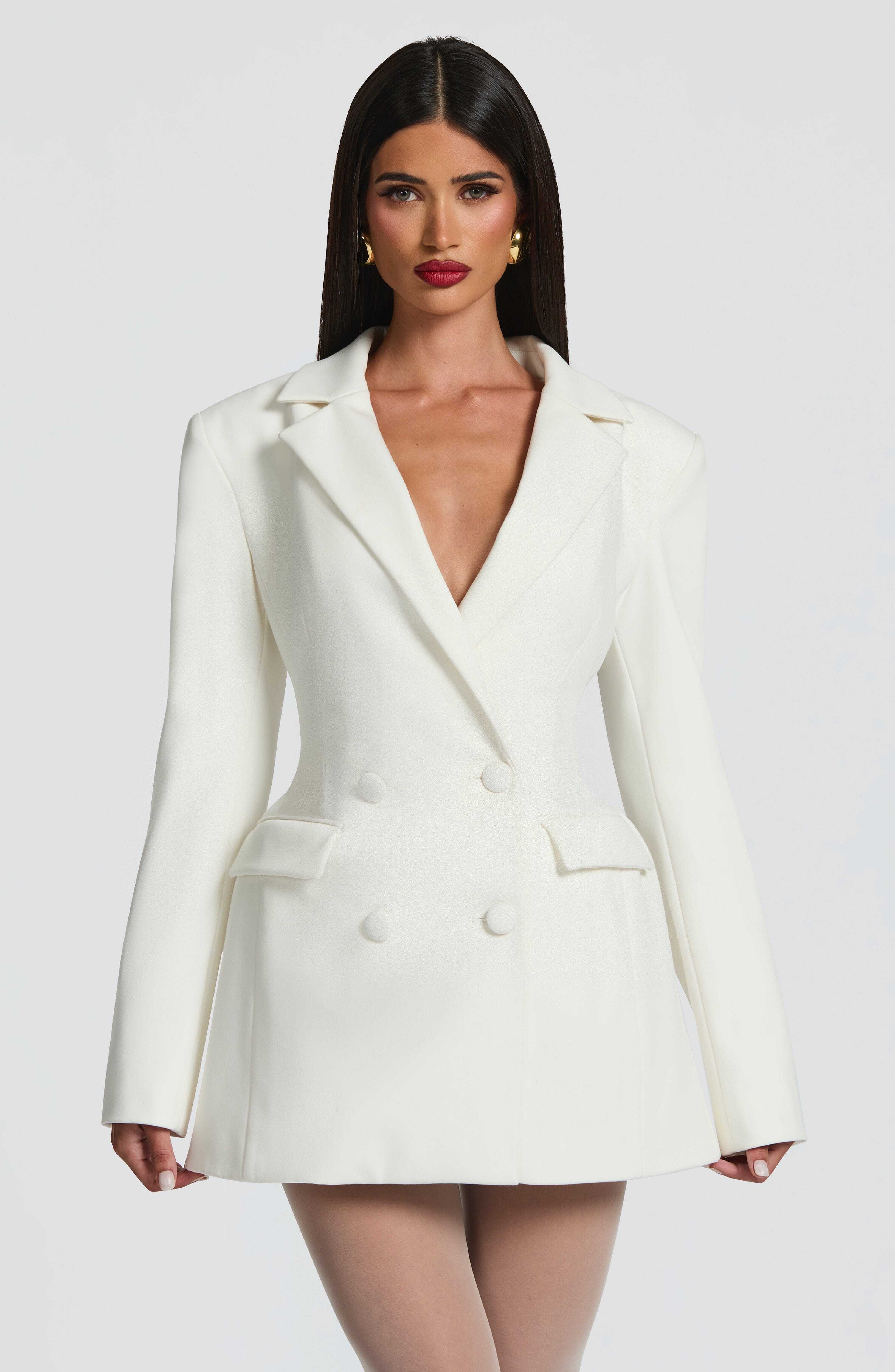 Elvira Mini Dress - Ivory - Image 7
