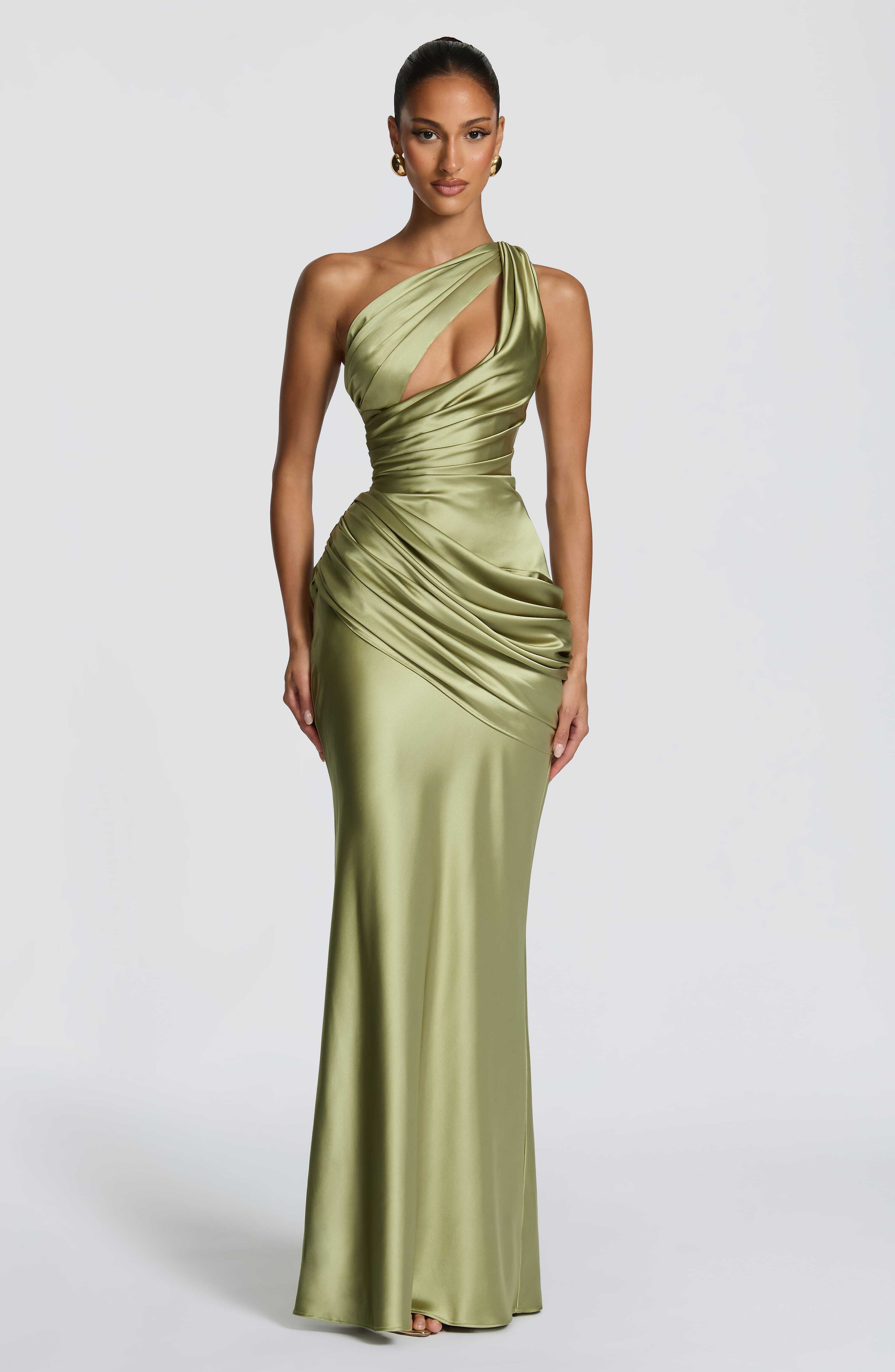 Emina Maxi Dress - Light Olive - Image 6