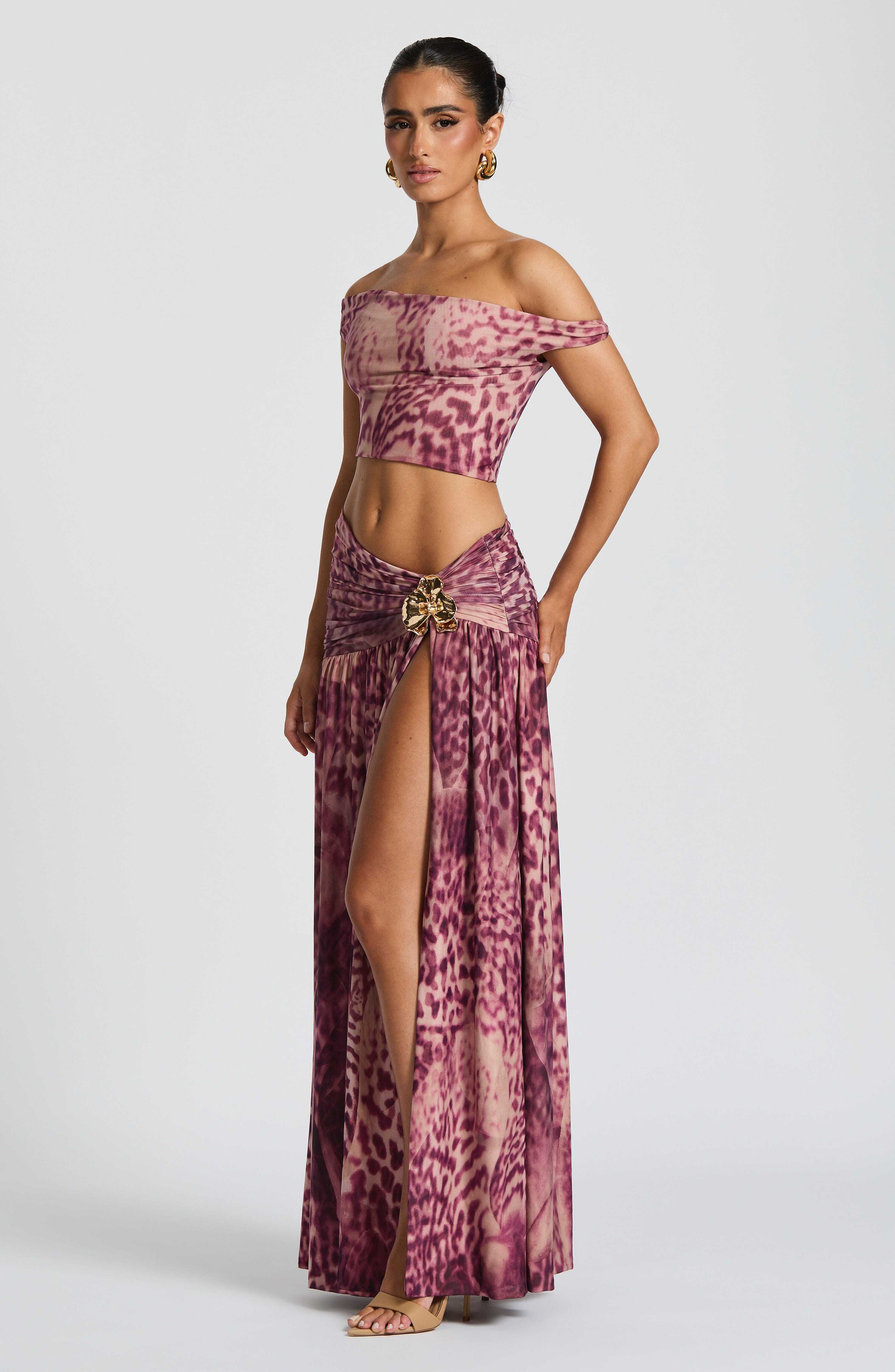 Eva Top - Magenta Orchid Print - Image 4