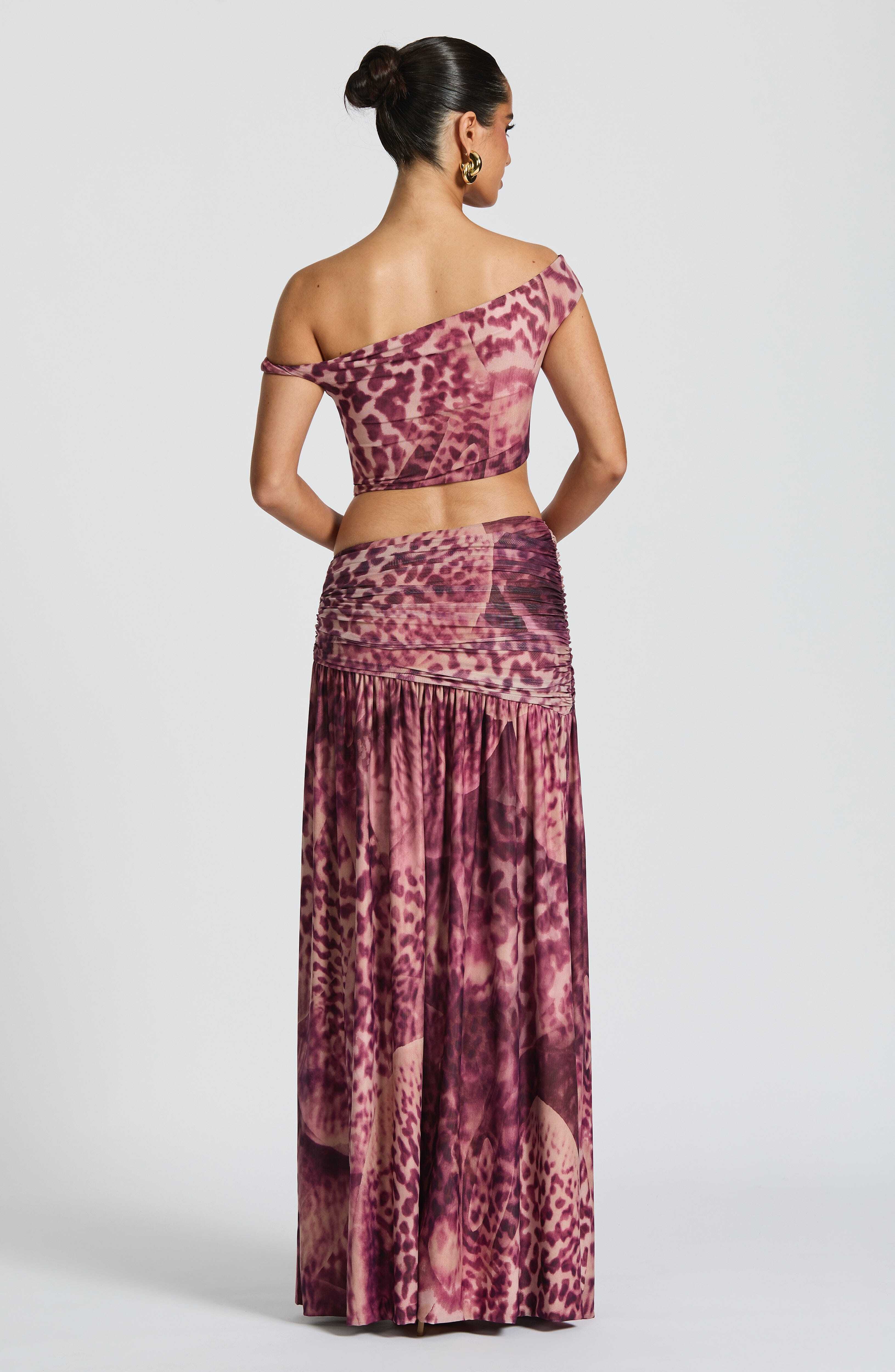Eva Top - Magenta Orchid Print - Image 3