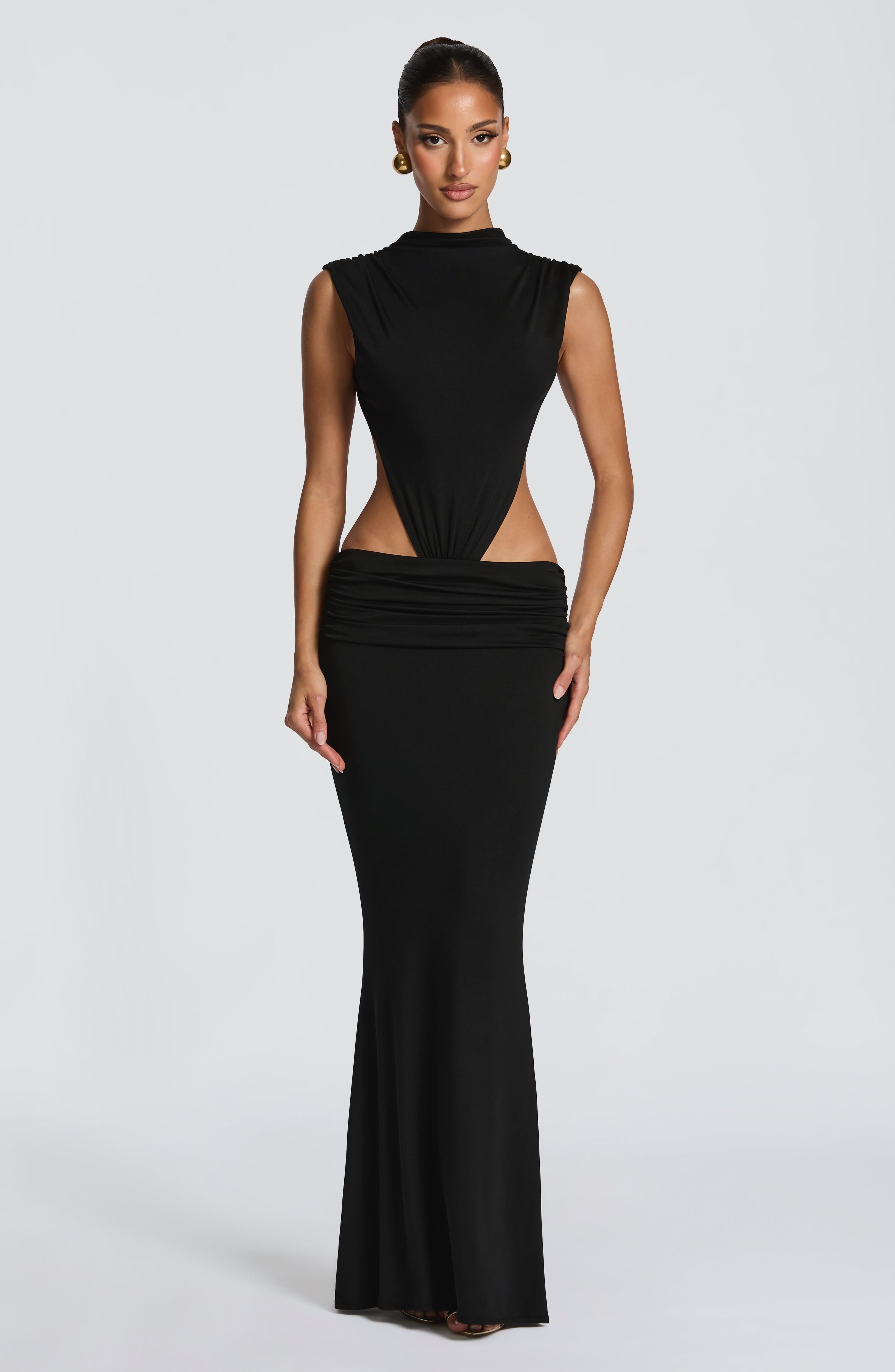 Fenella Maxi Dress - Black - Image 3