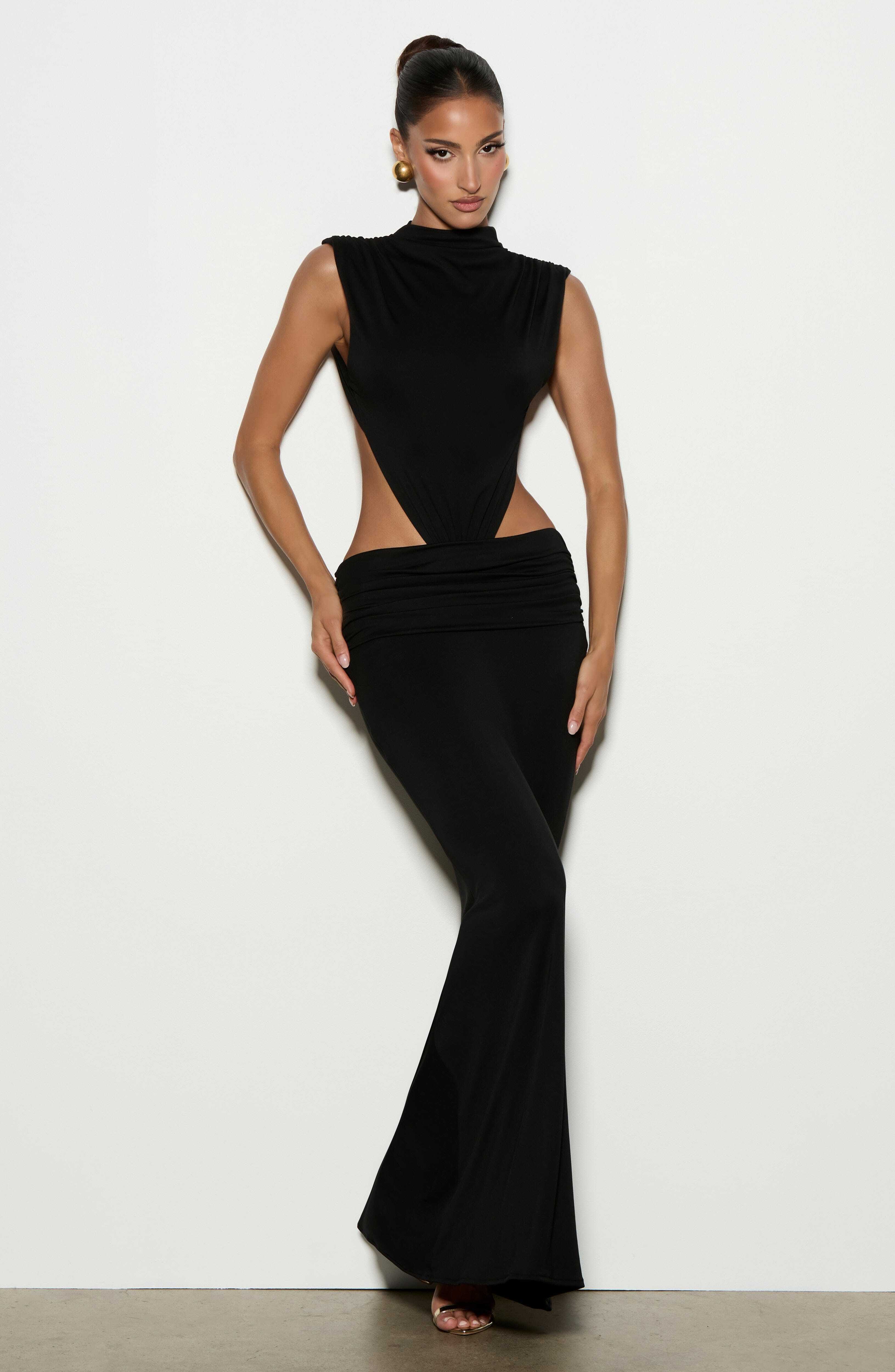 Fenella Maxi Dress - Black - Image 9