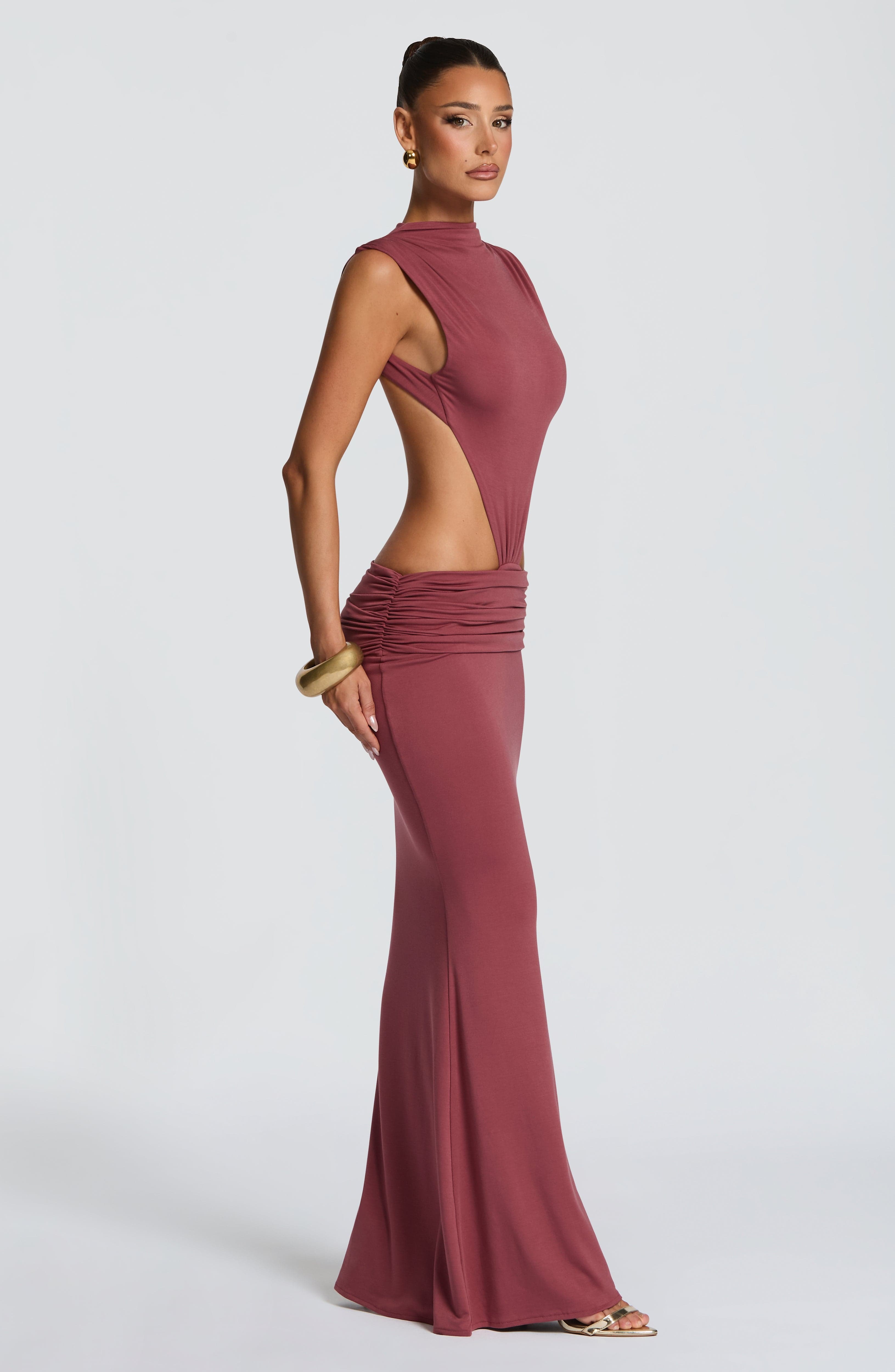 Fenella Maxi Dress - Rose Brown - Image 3