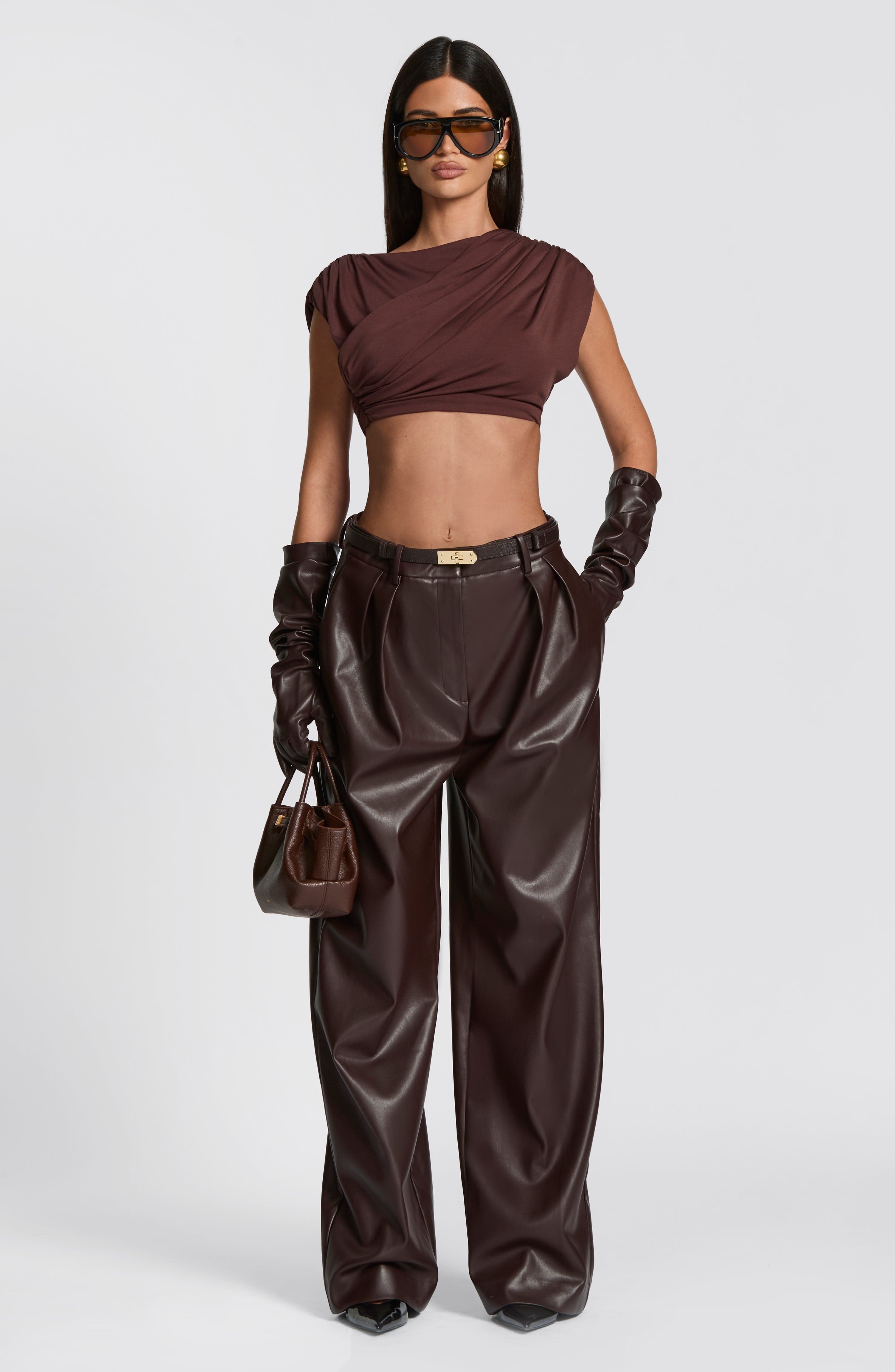 Frankie Gloves - Plum Brown - Image 4
