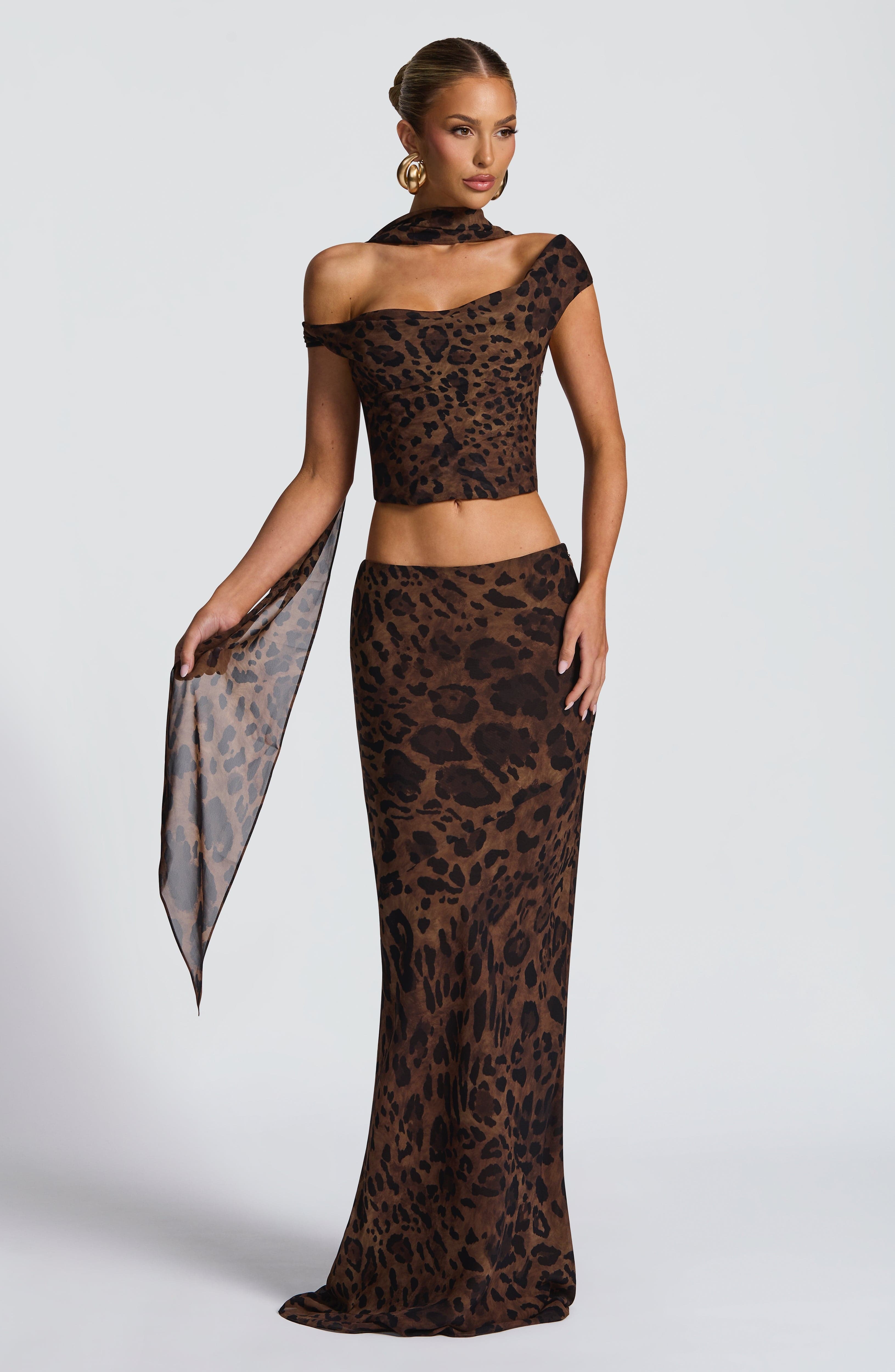 Freda Scarf - Leopard Print - Image 2